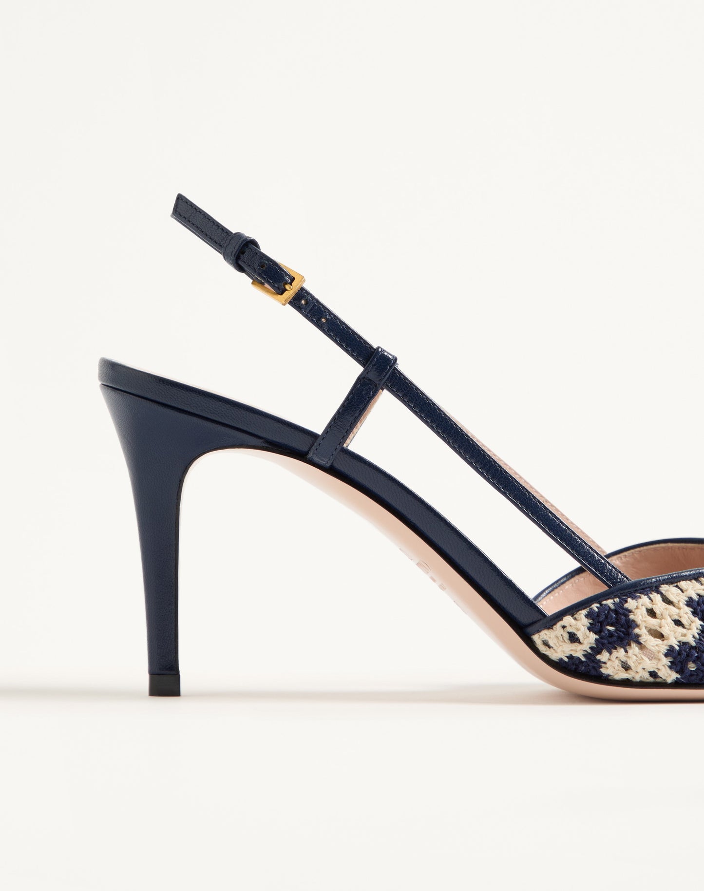 Vlogo Signature Slingback Pumps In Crochet Fabric 80mm