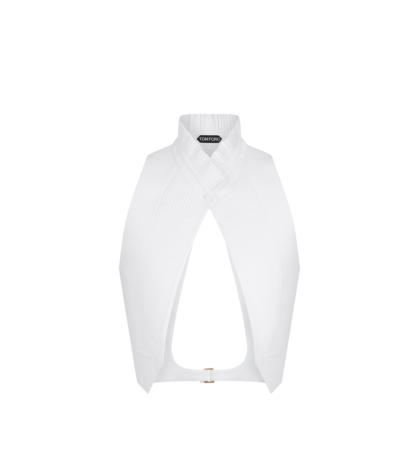 Backless Petite Waistcoat With Pleated Details