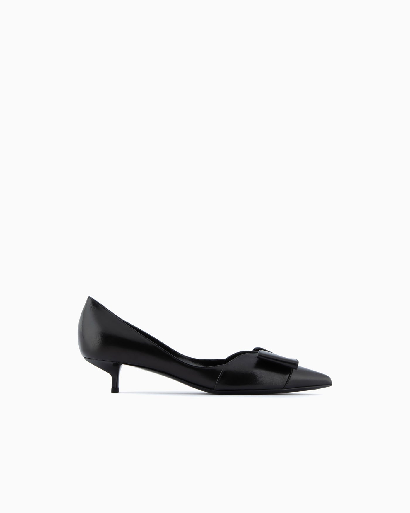 Kitten heeled shoes with bow for woman