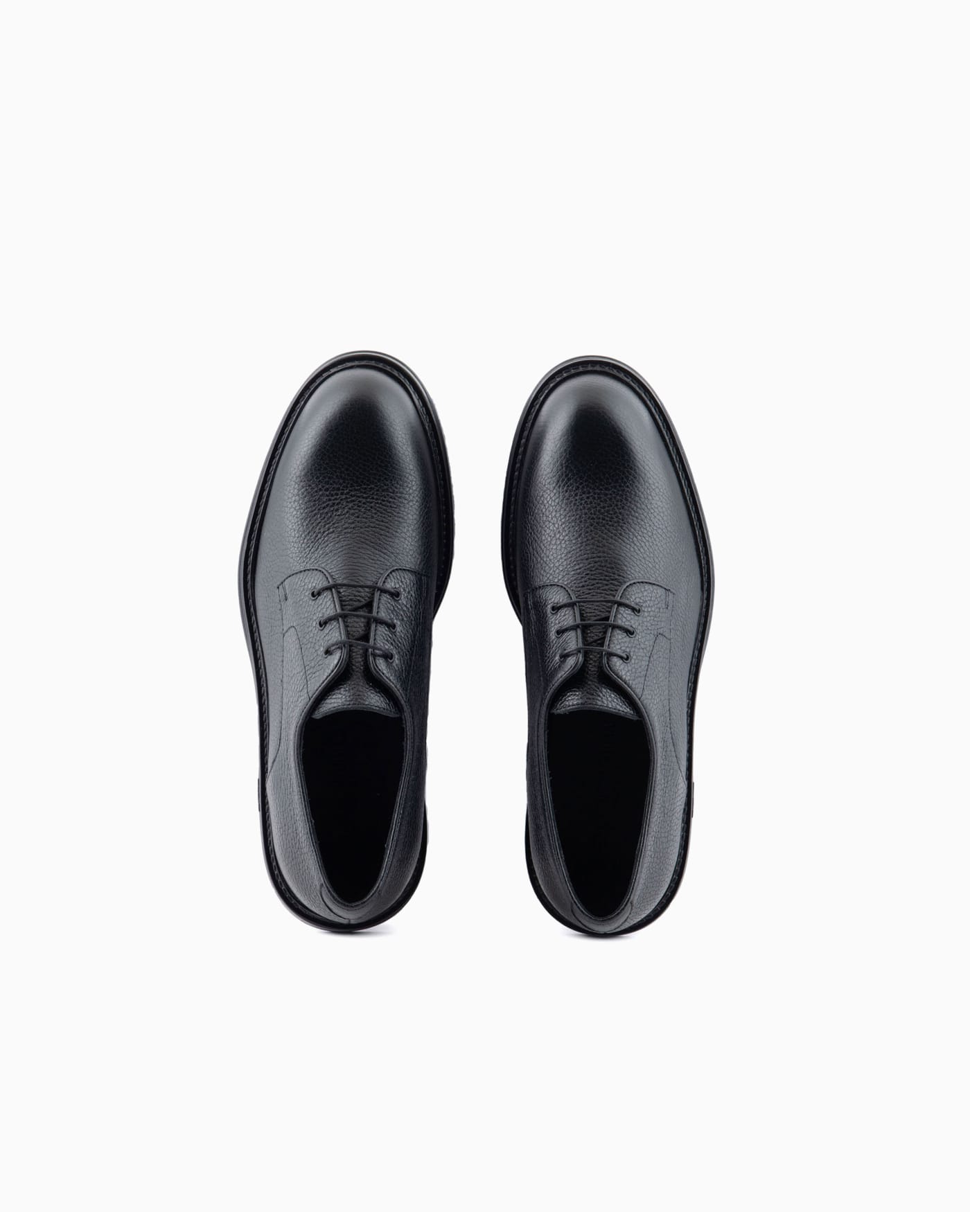 Dress shoes pebbled leather derby for man