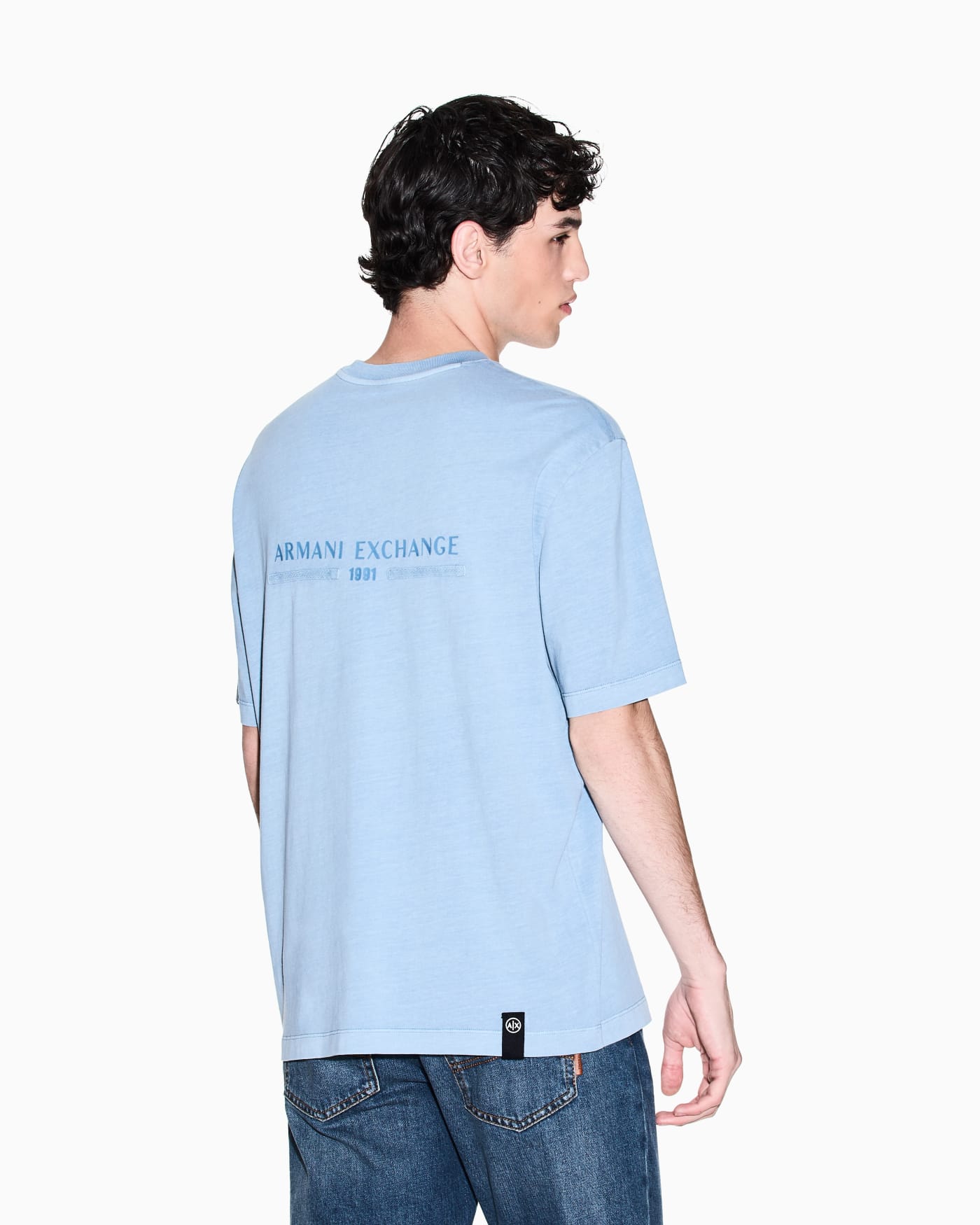 Used-effect cotton T-shirt