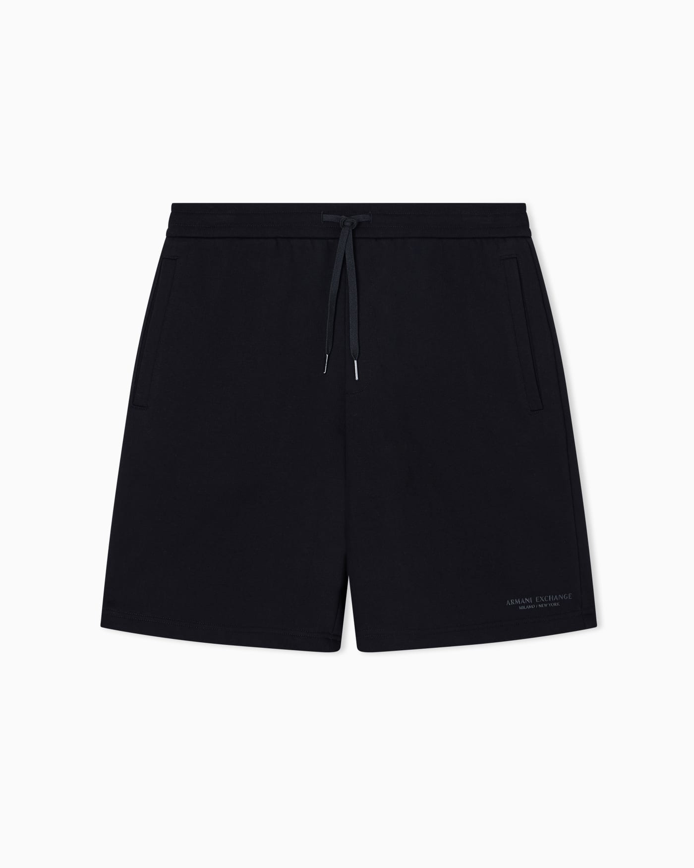Drawstring cotton French terry shorts with logo Essential