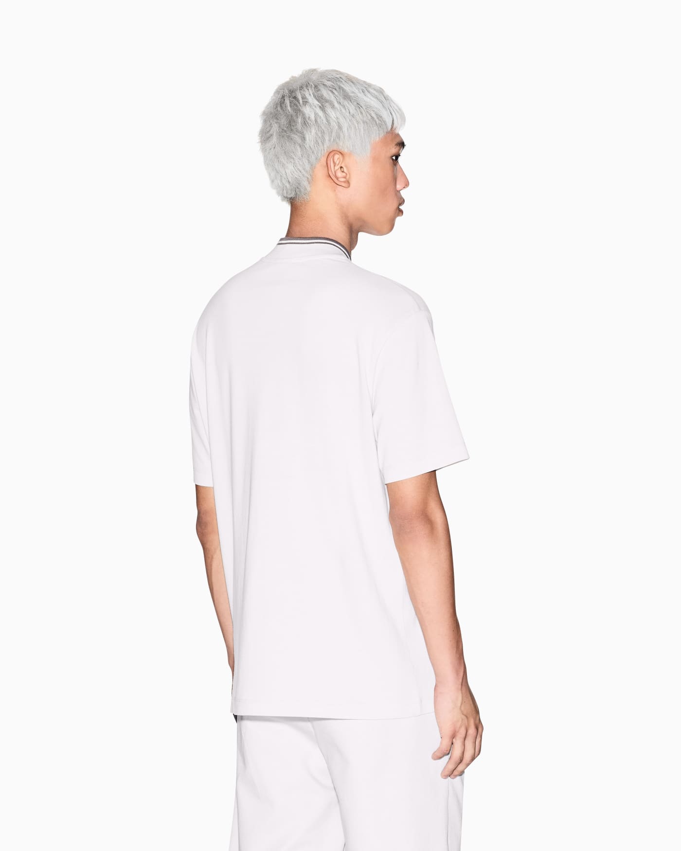 Pique polo shirt with zip