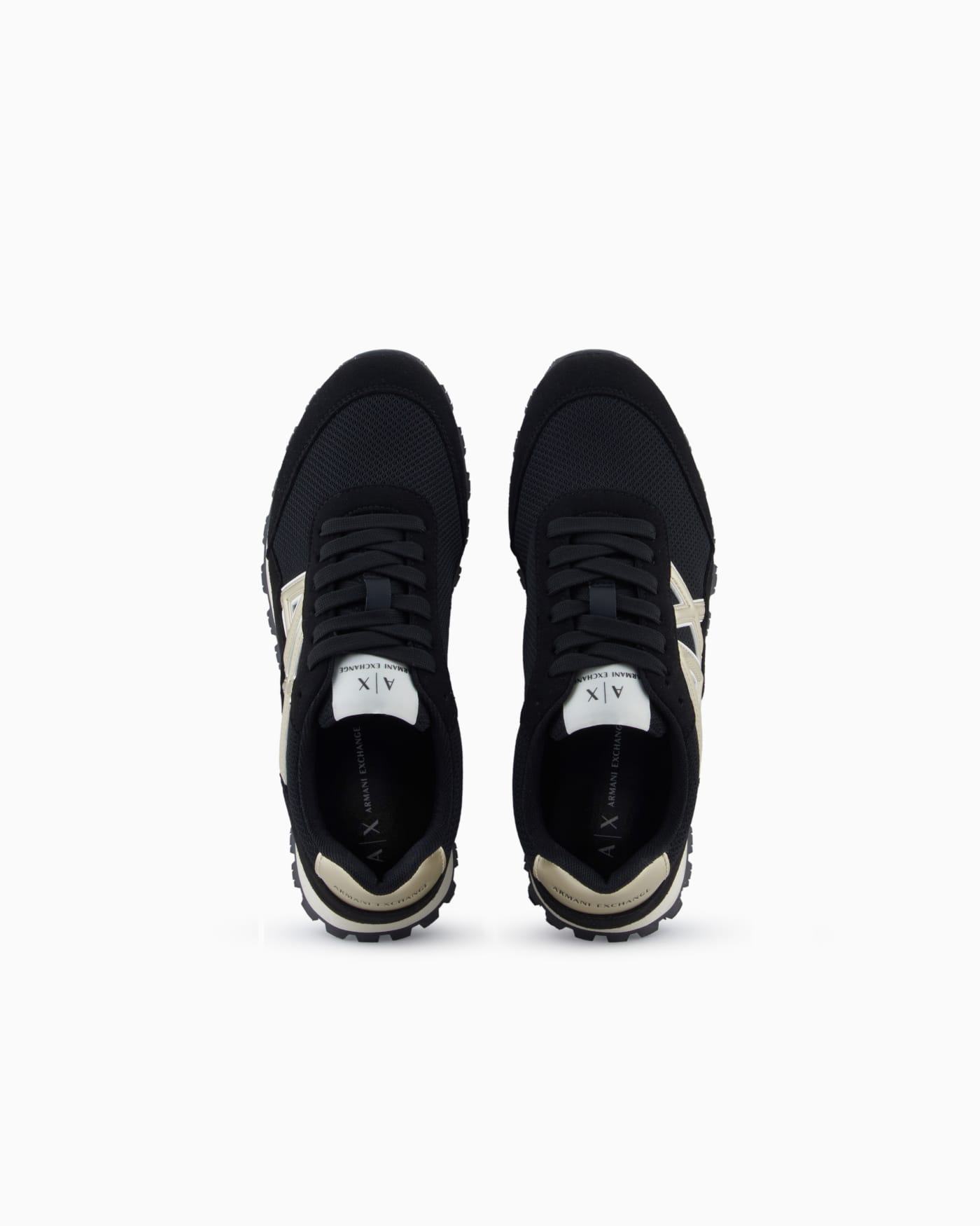 Sneakers in mesh and microsuede
