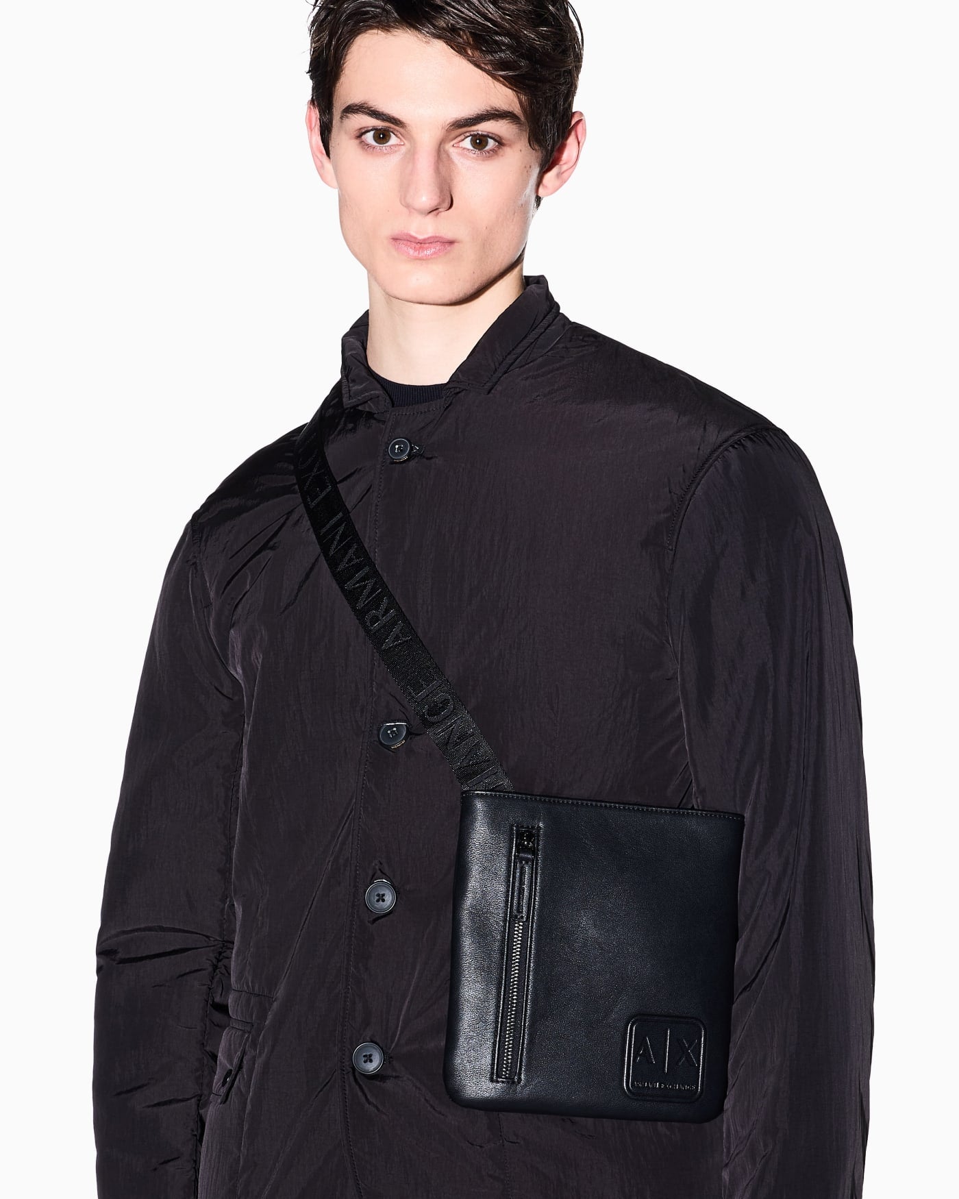 Crossbody bag in technical fabric