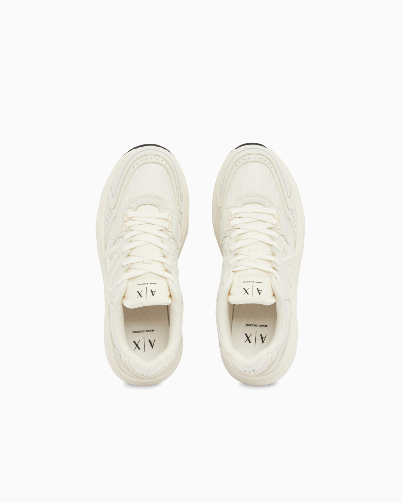 Sneakers in microsuede and mesh