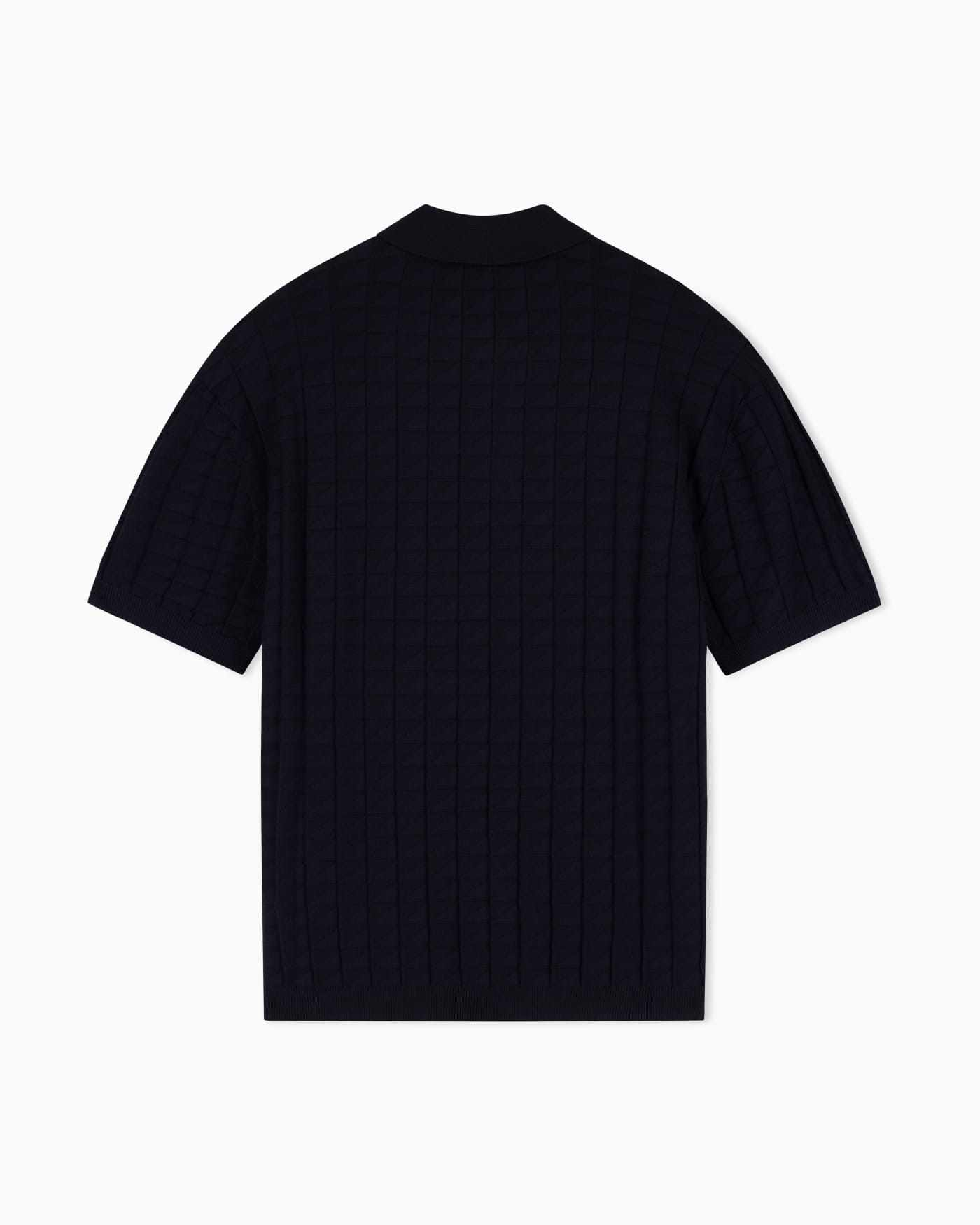 regular fit knit polo in viscose mix