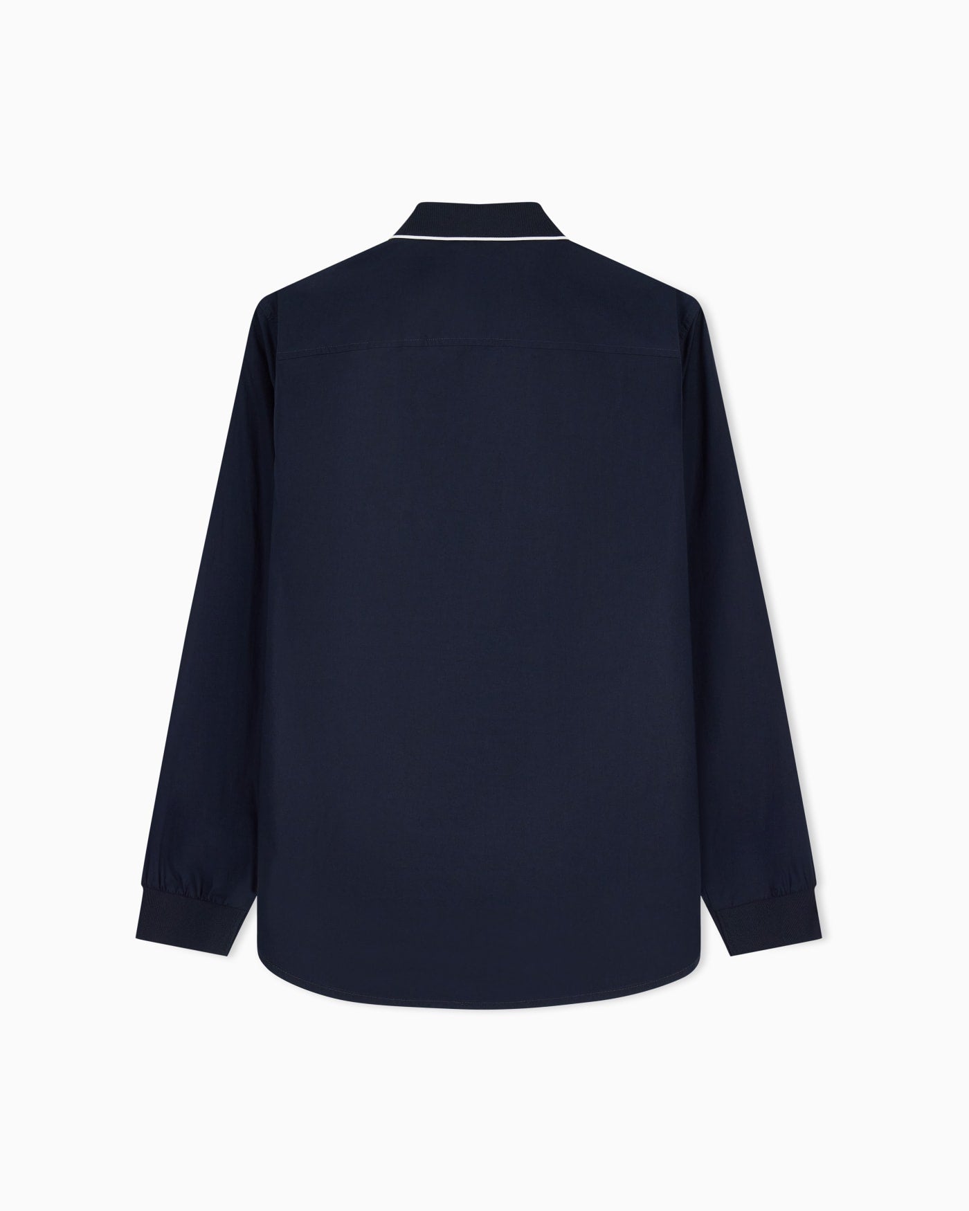 regular fit shirt in cotton poplin with rib details