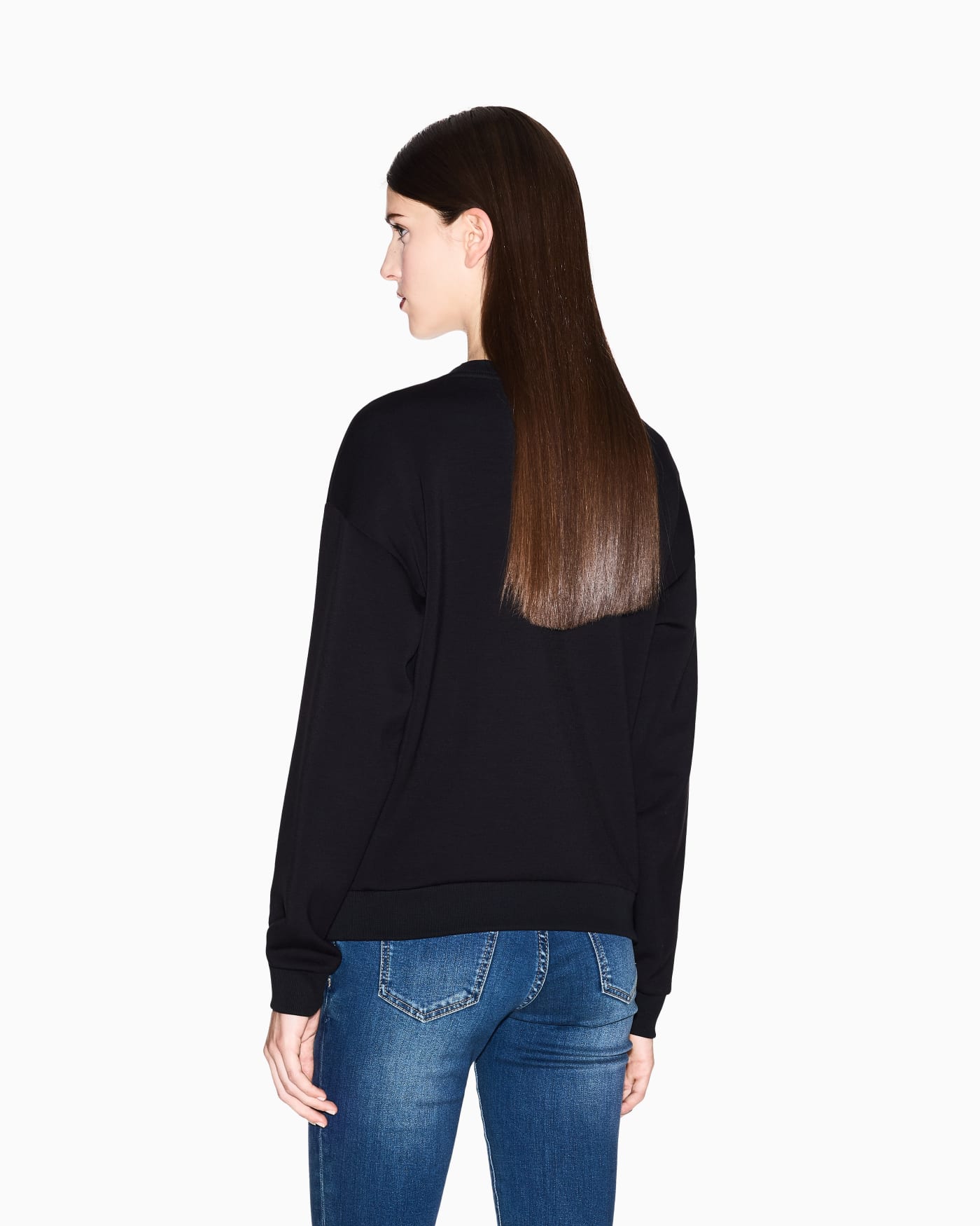 Stretch viscose sweatshirt woman