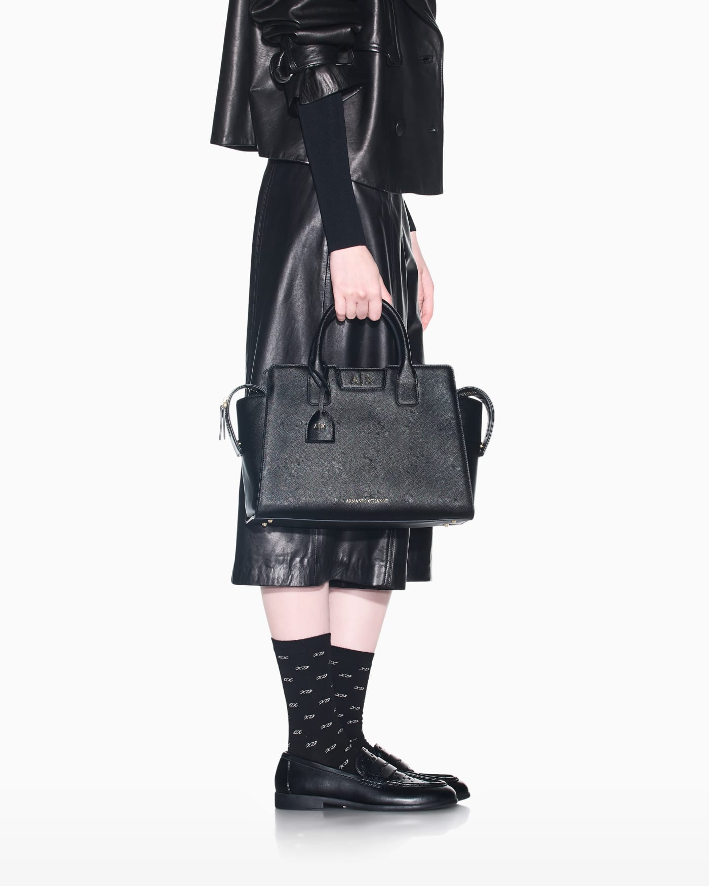 Tote bag in coated fabric