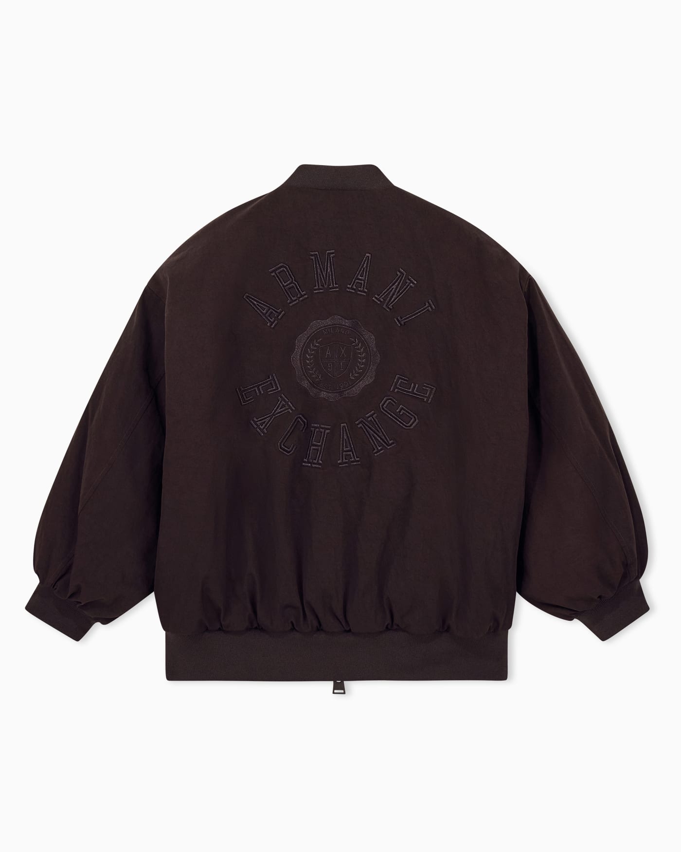 Oversized blouson jacket in nylon twill