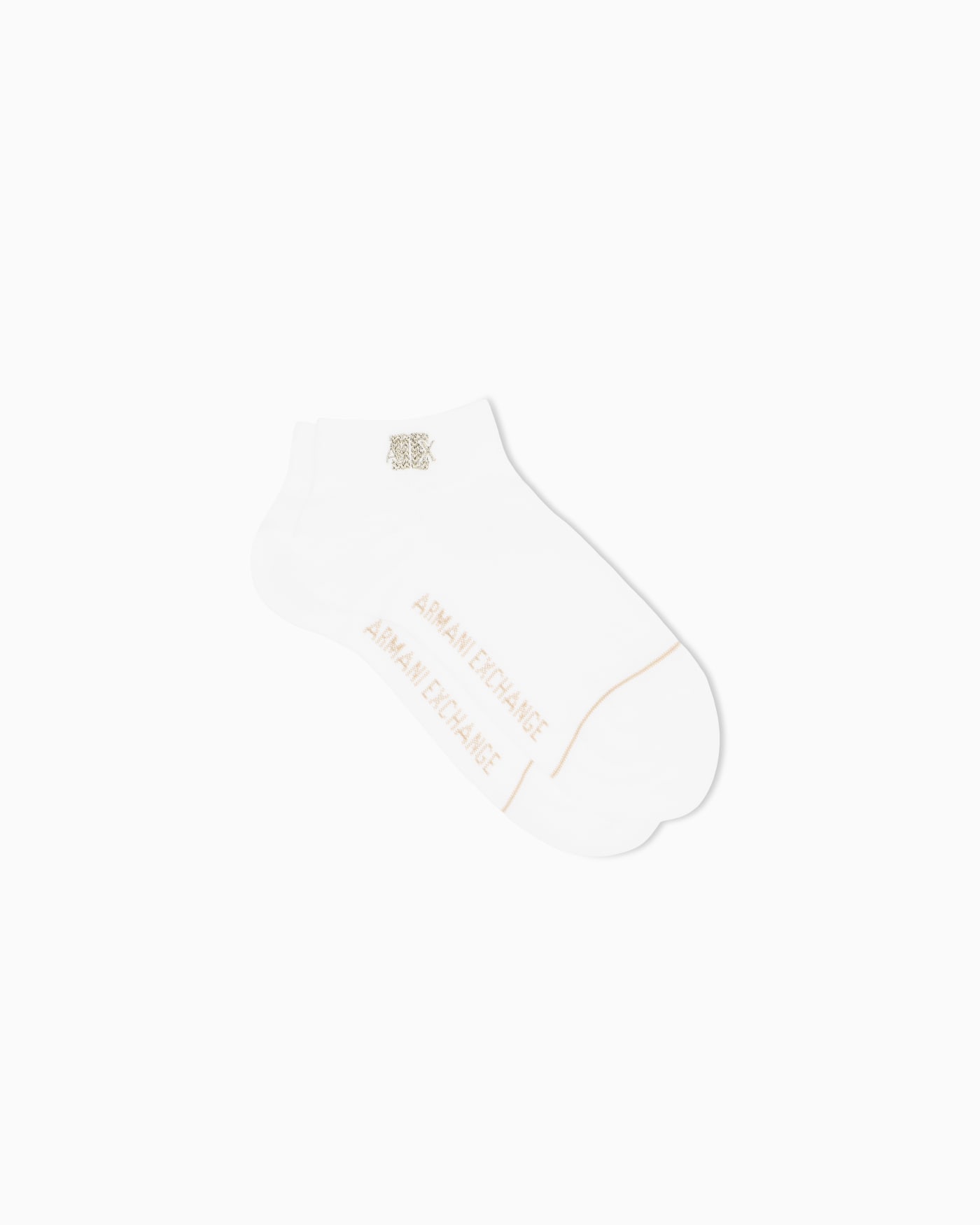 Socks in stretch cotton and metallized fiber with logo