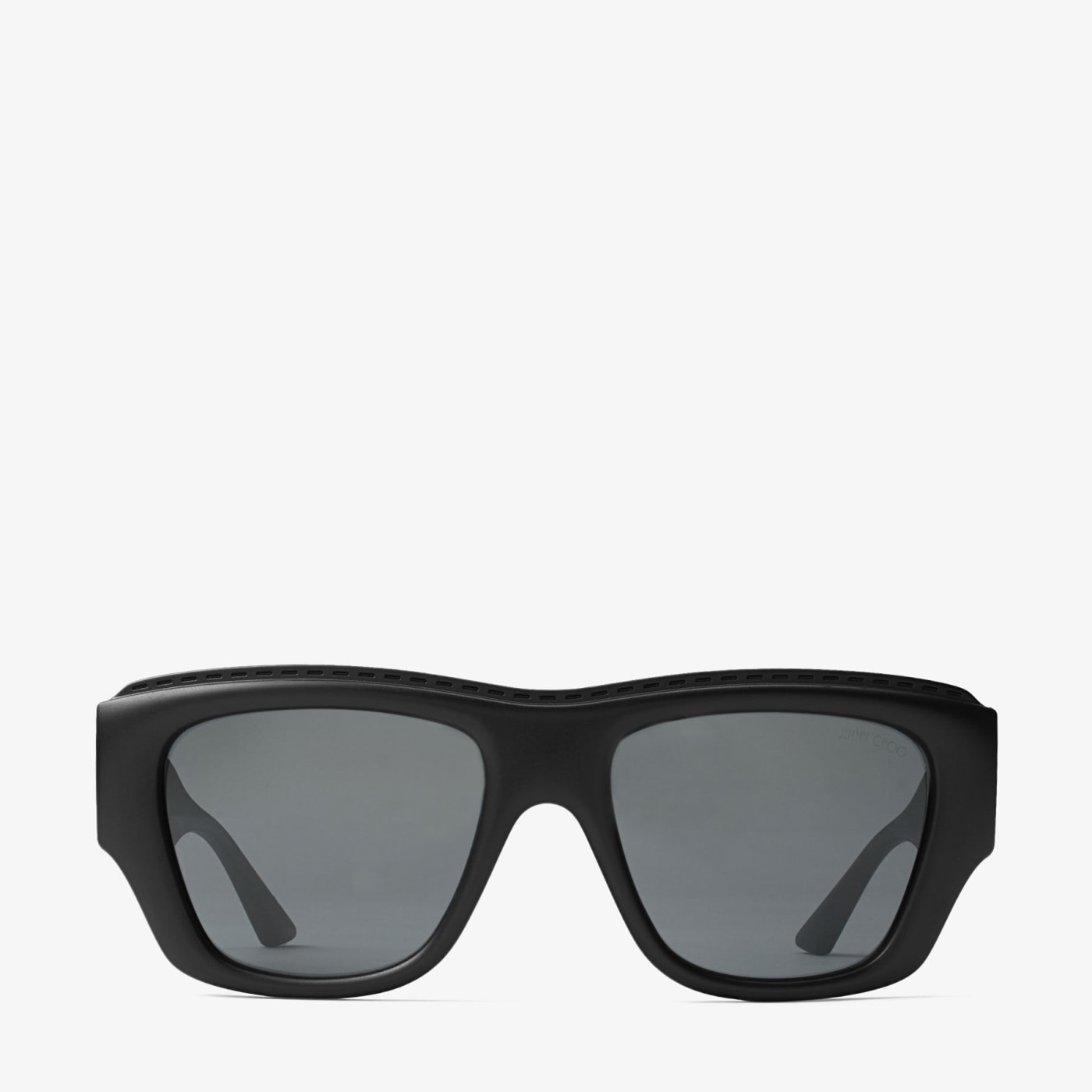 Yani Matte Black Rectangular Sunglasses