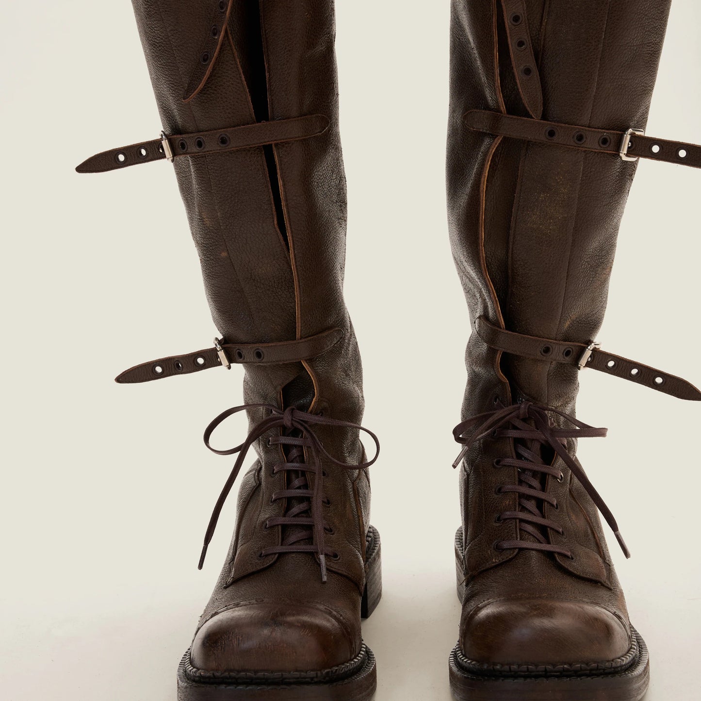 Leather boots
