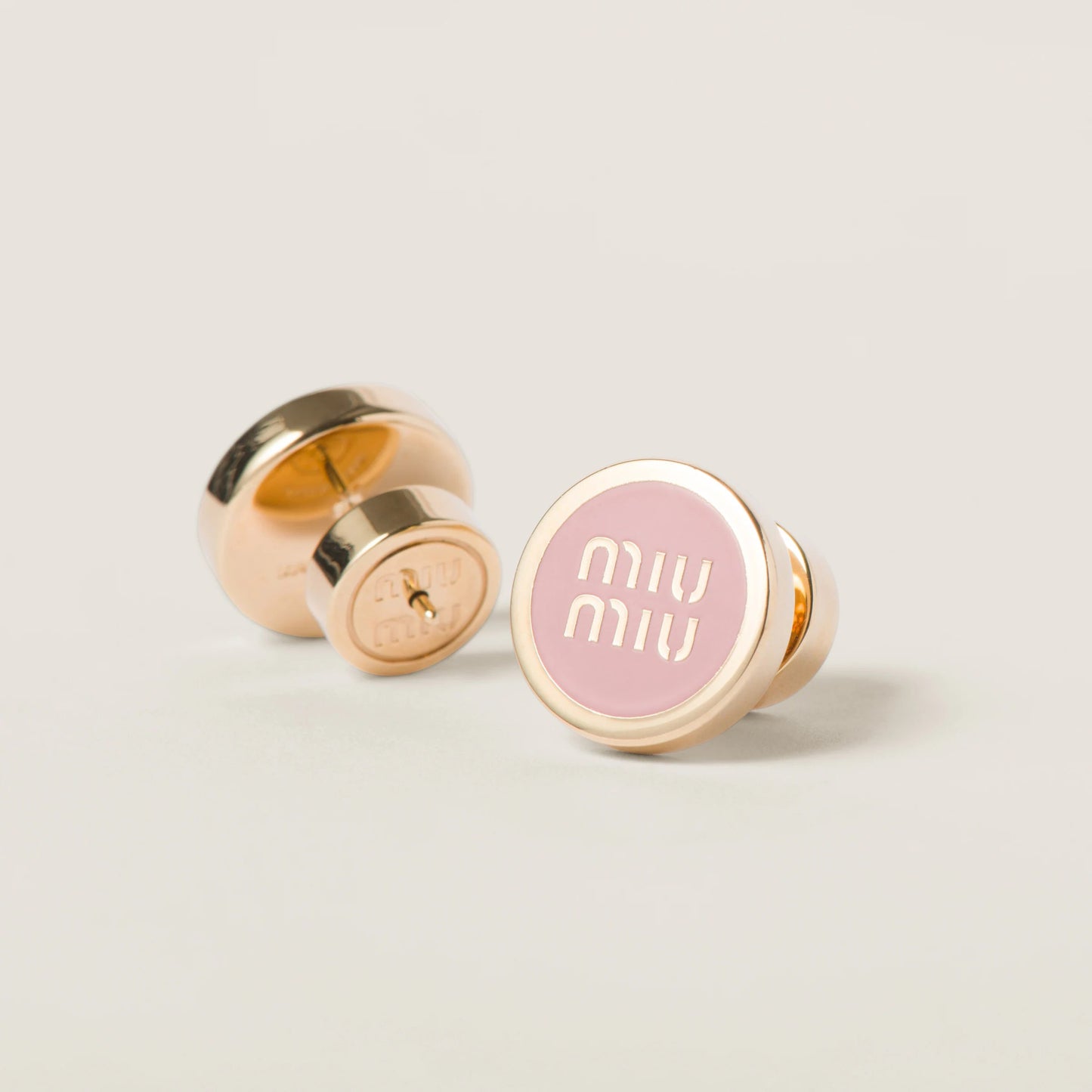 Enameled metal earrings