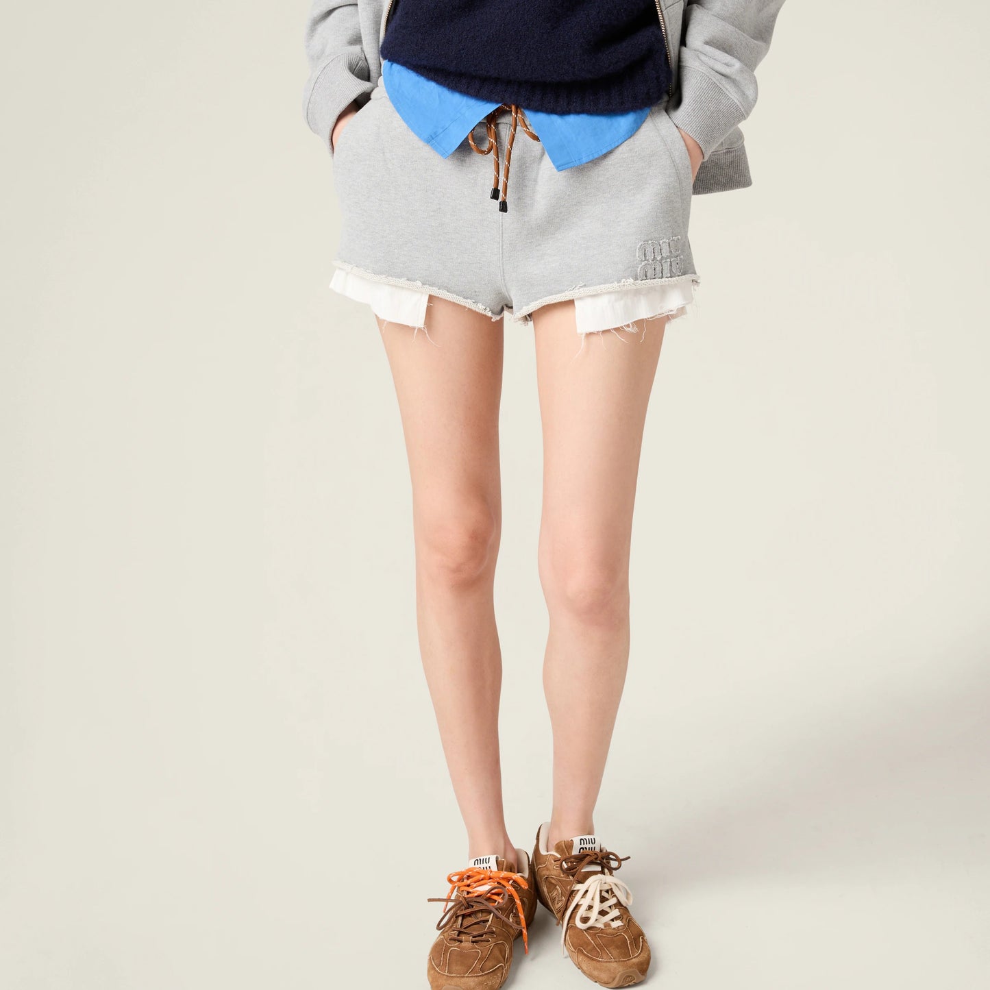 Cotton fleece shorts