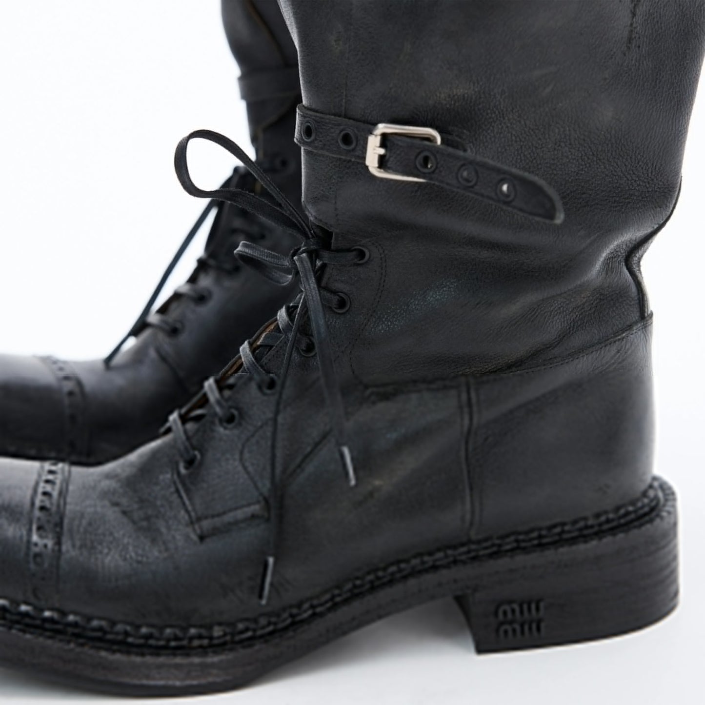 Leather boots