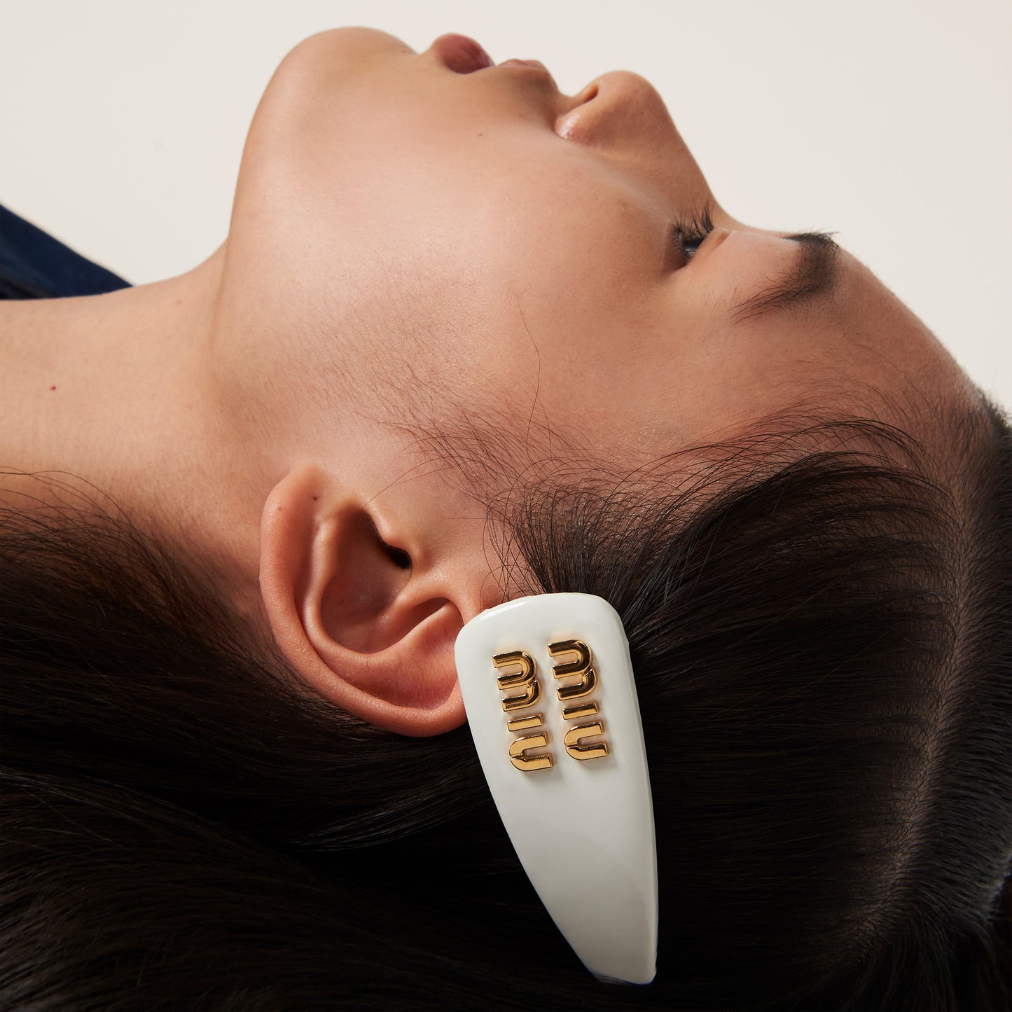 Patent leather hair clip