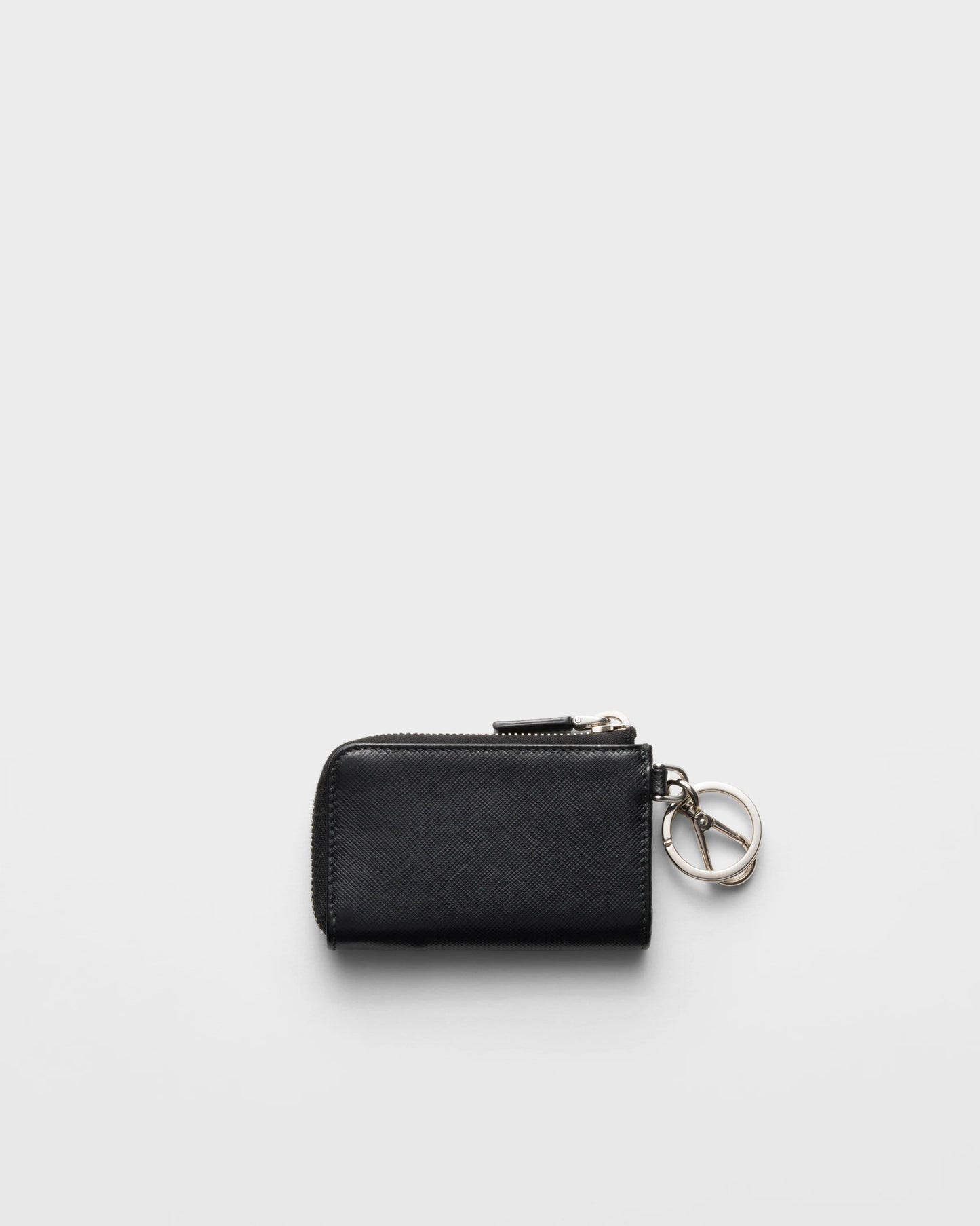 Saffiano Leather Mini Pouch with keychain