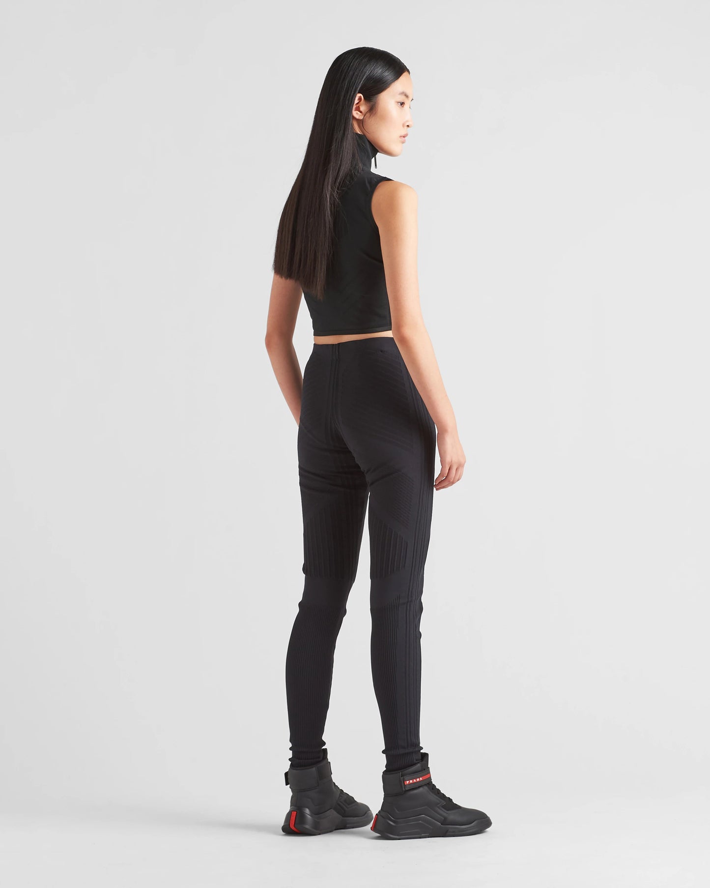 Tech Rec Re-Nylon piqué sleeveless top