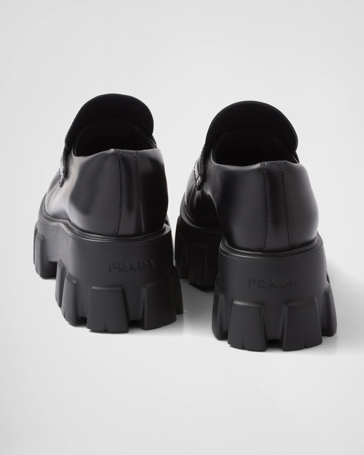 Brushed leather Monolith loafers