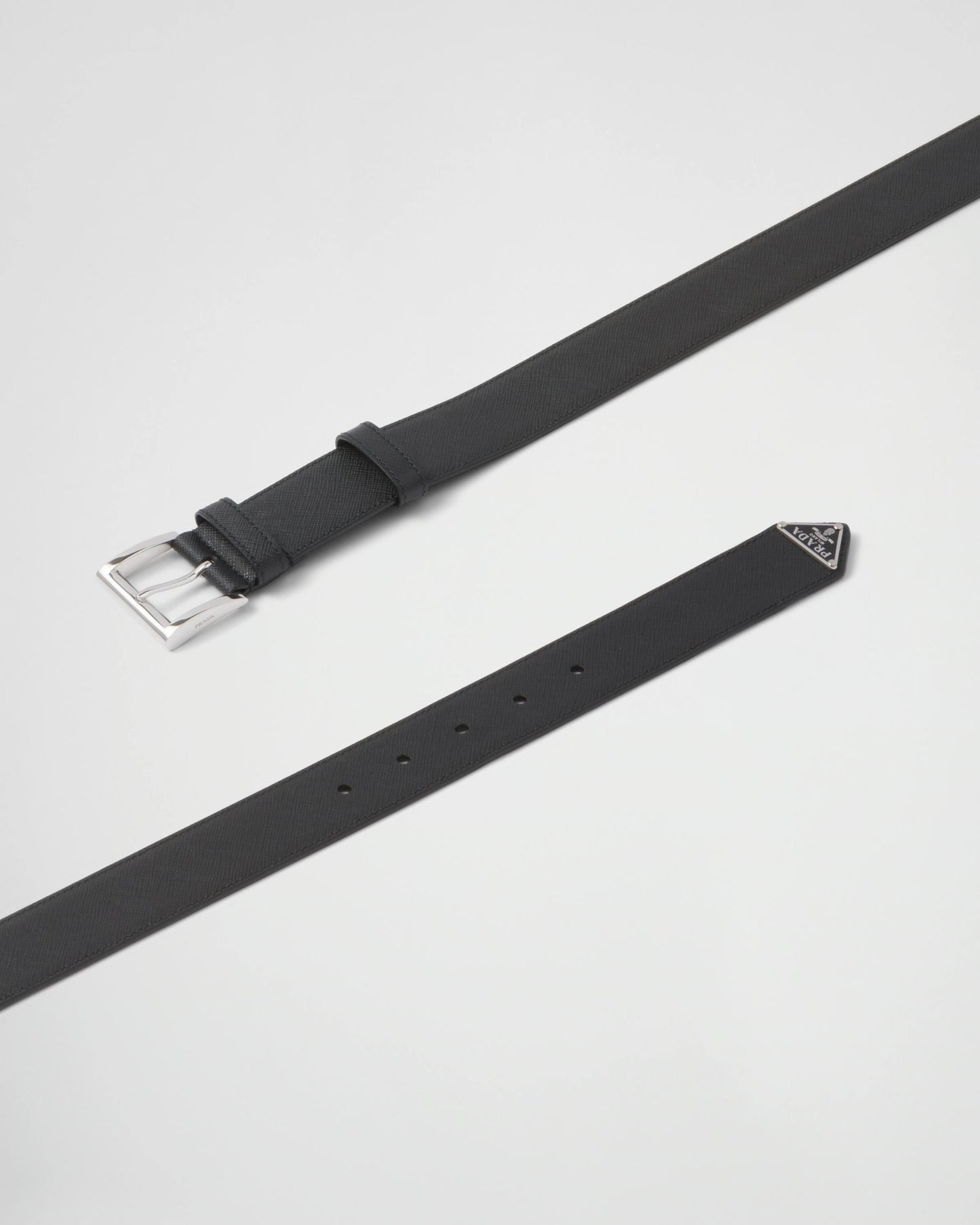 Saffiano leather belt