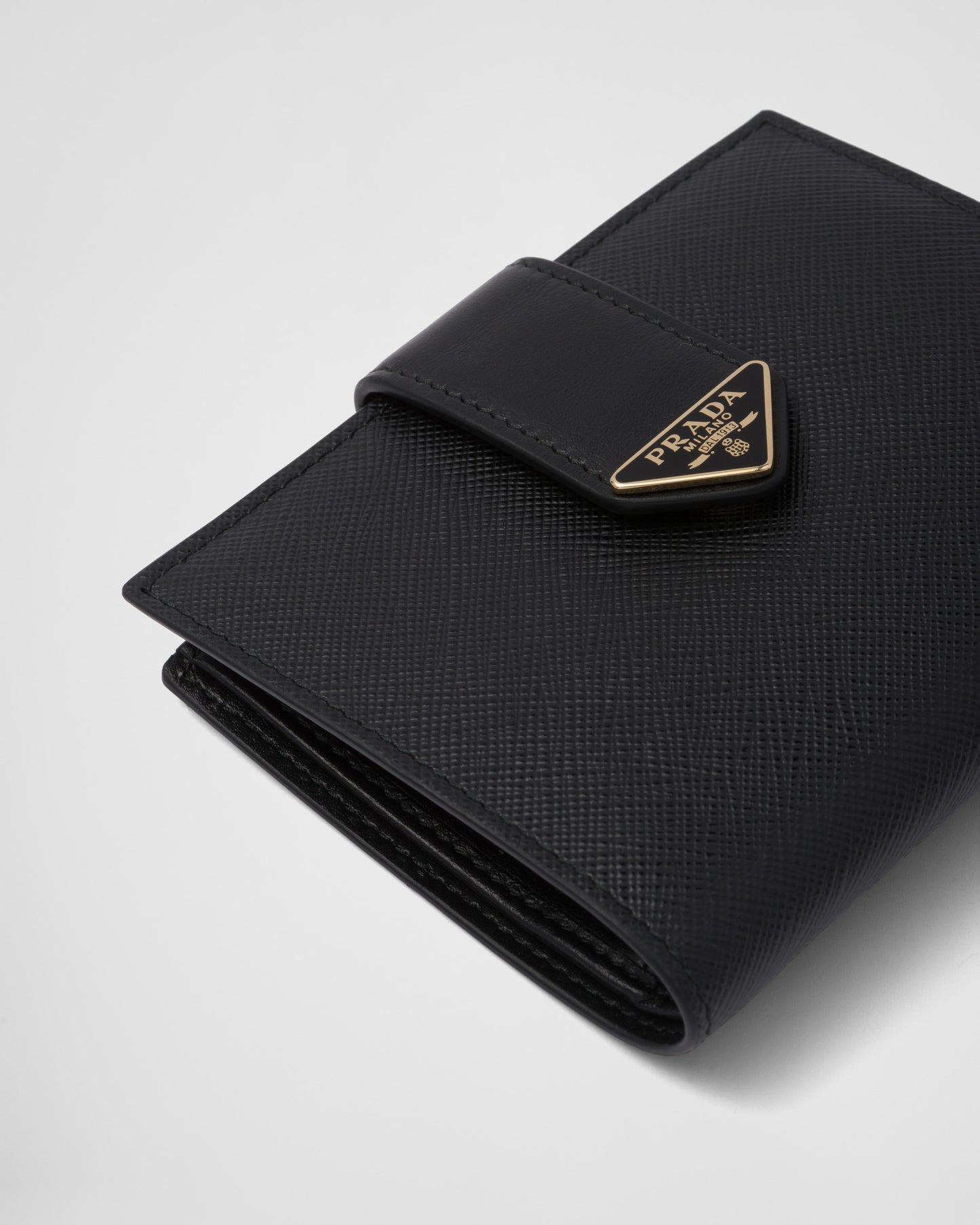 Small Saffiano and smooth leather wallet