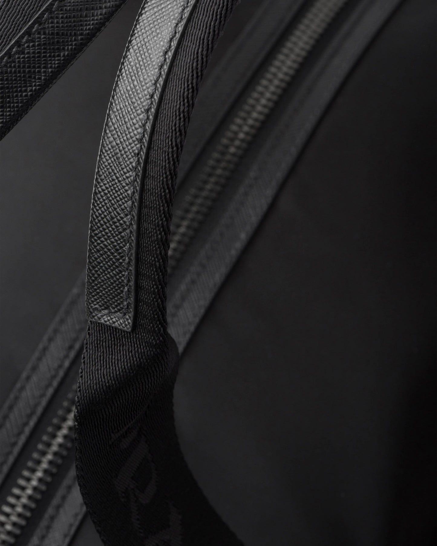 Re-Nylon and Saffiano leather duffle bag