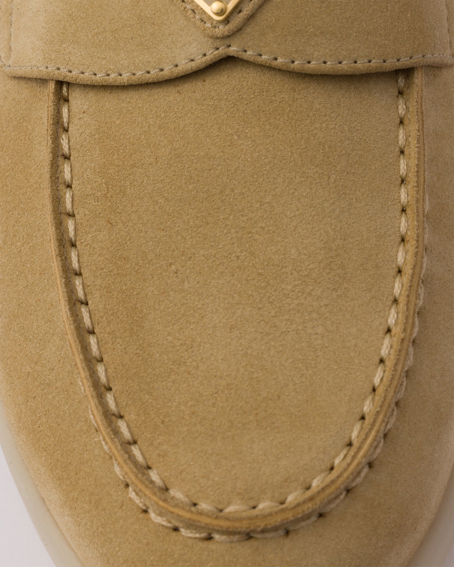 Suede and shearling loafers