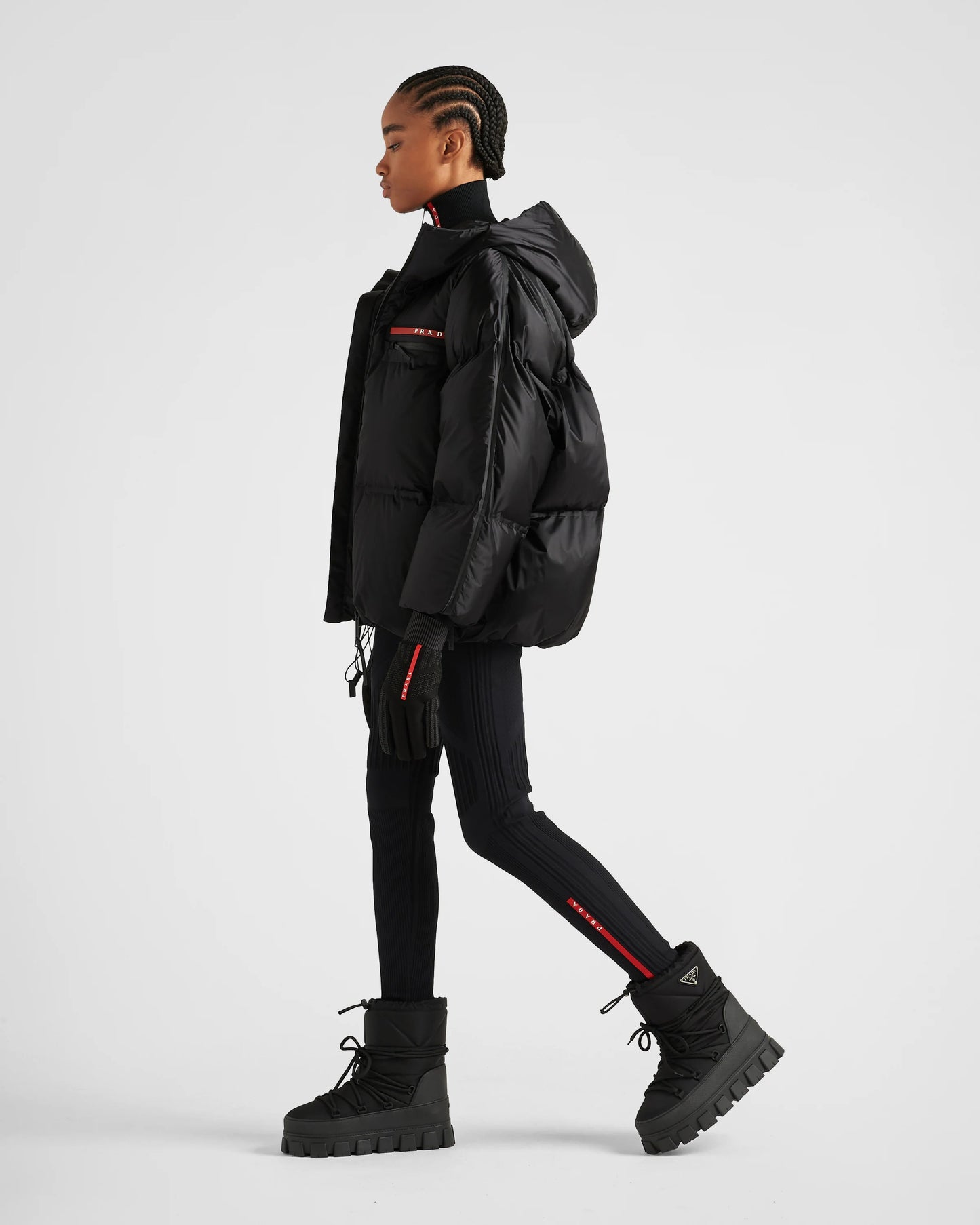 Oversized technical Re-Nylon down jacket