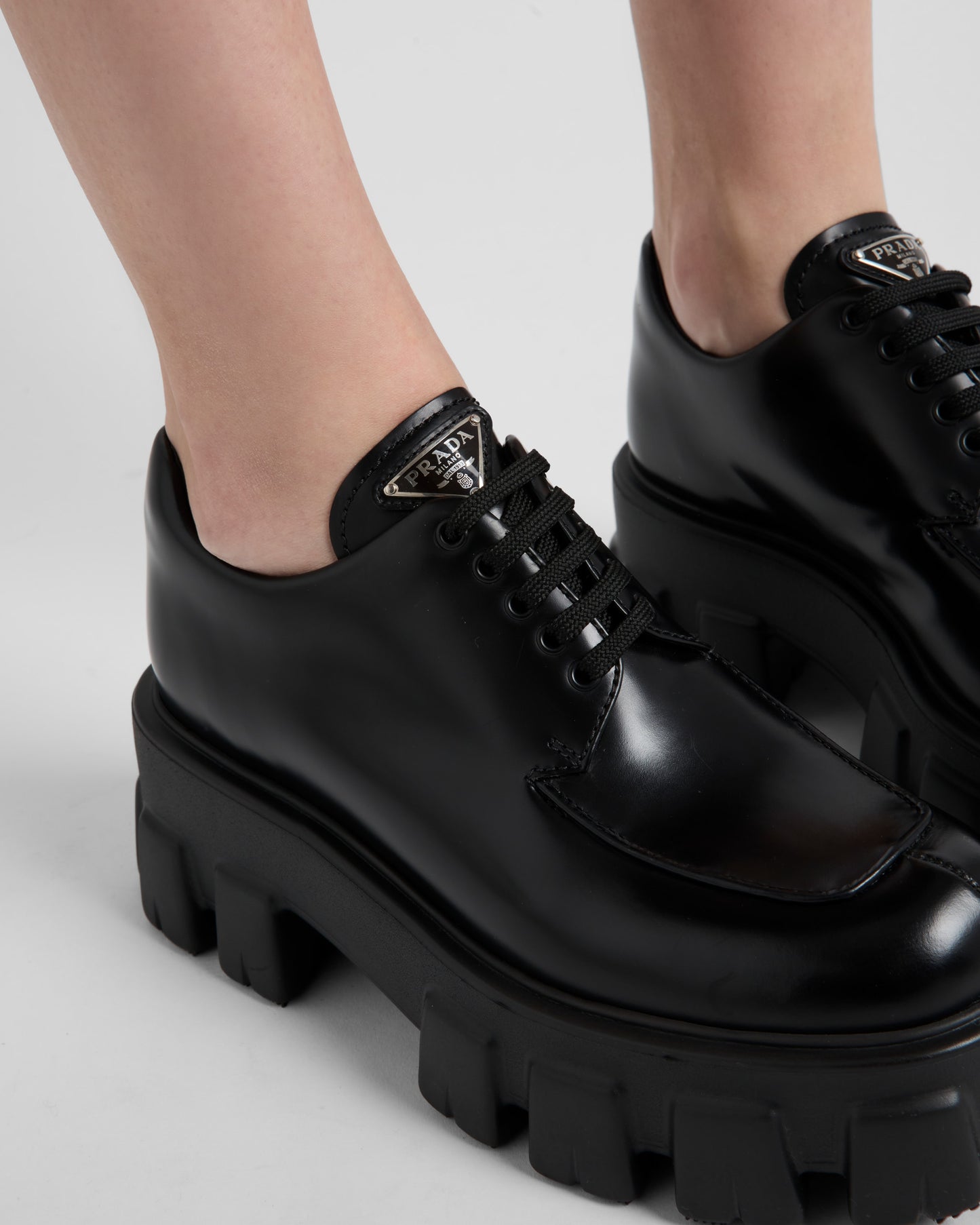 Monolith brushed leather lace-up shoes