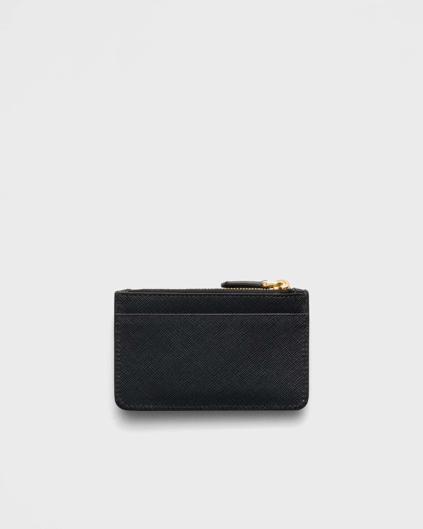 Saffiano and smooth leather card holder