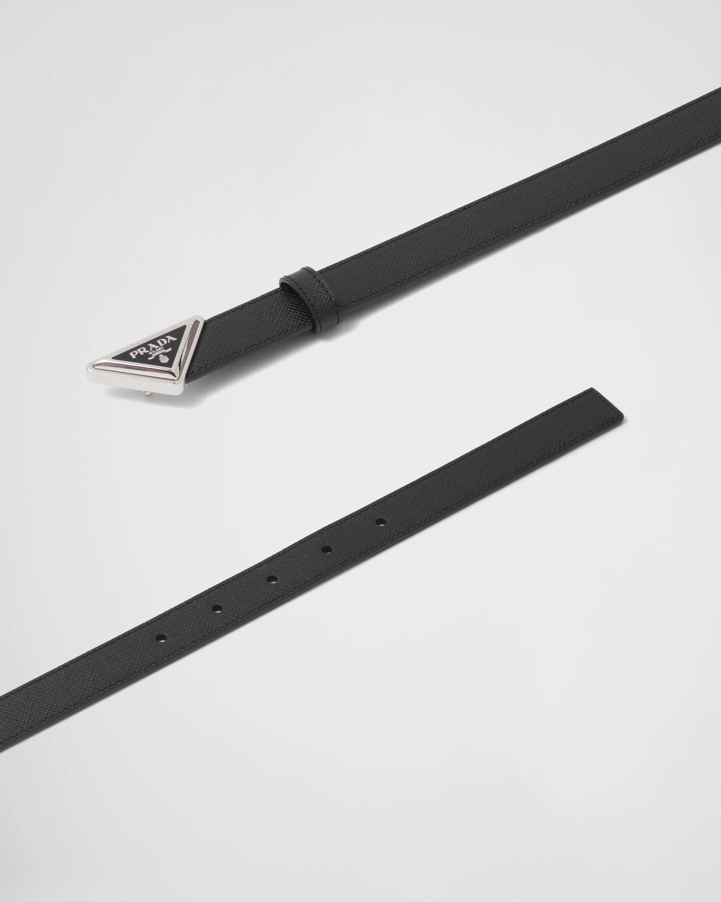 Saffiano leather belt