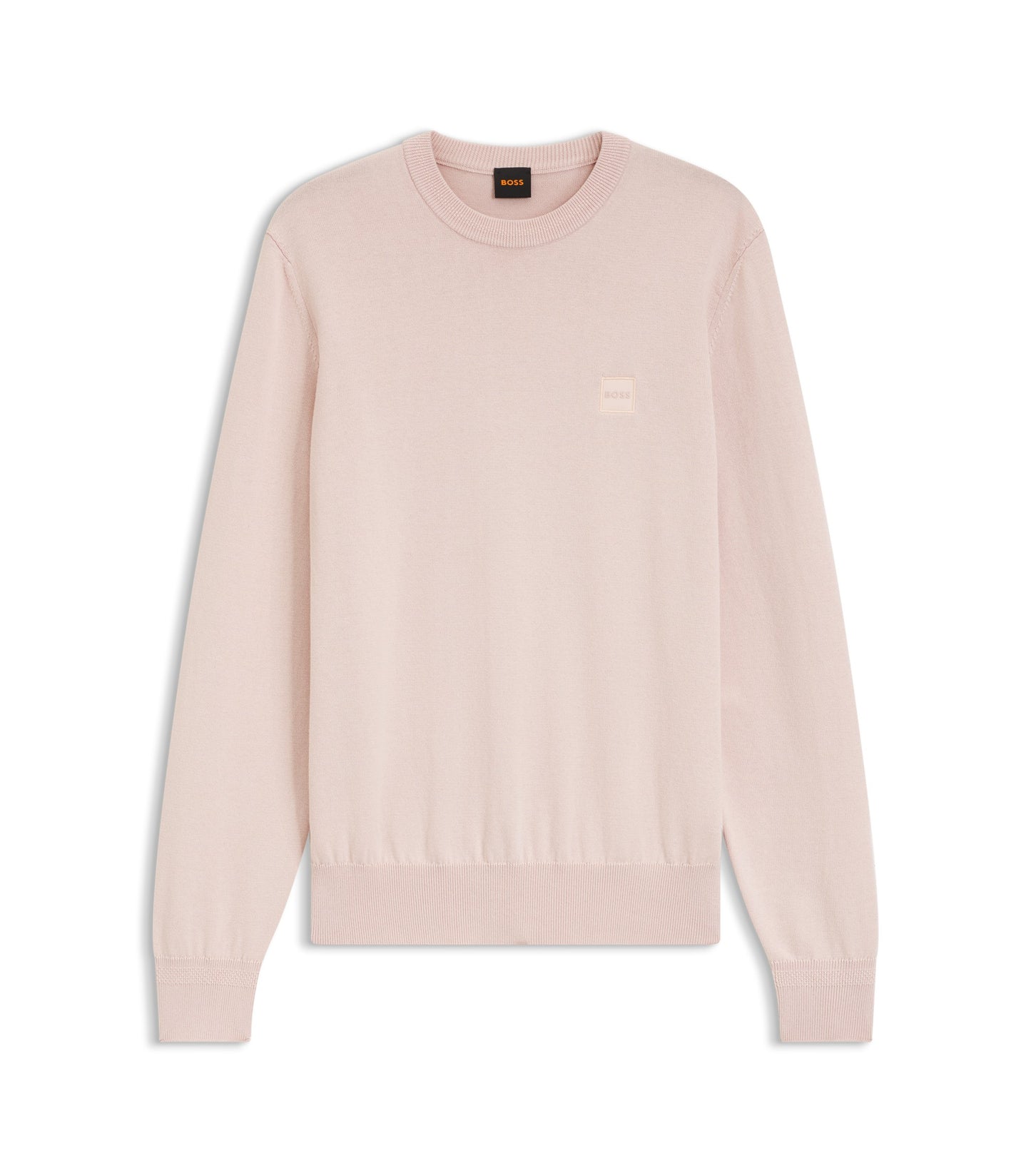 Cotton-blend sweater with logo patch