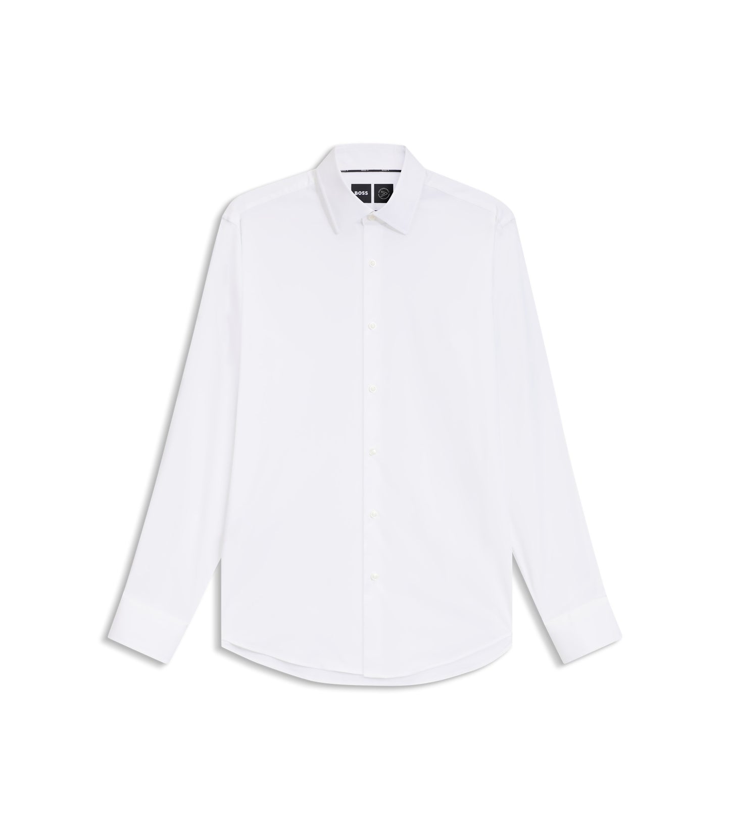 Regular-fit shirt in performance-stretch twill
