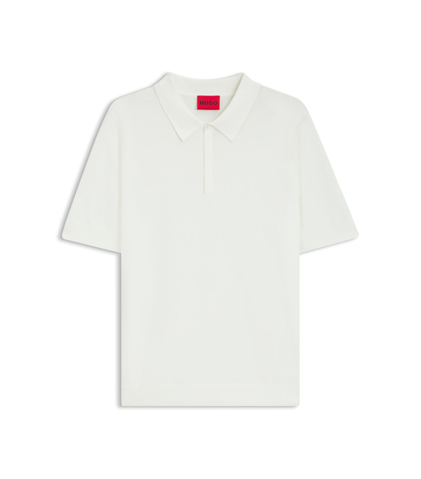 Knit polo with covered placket