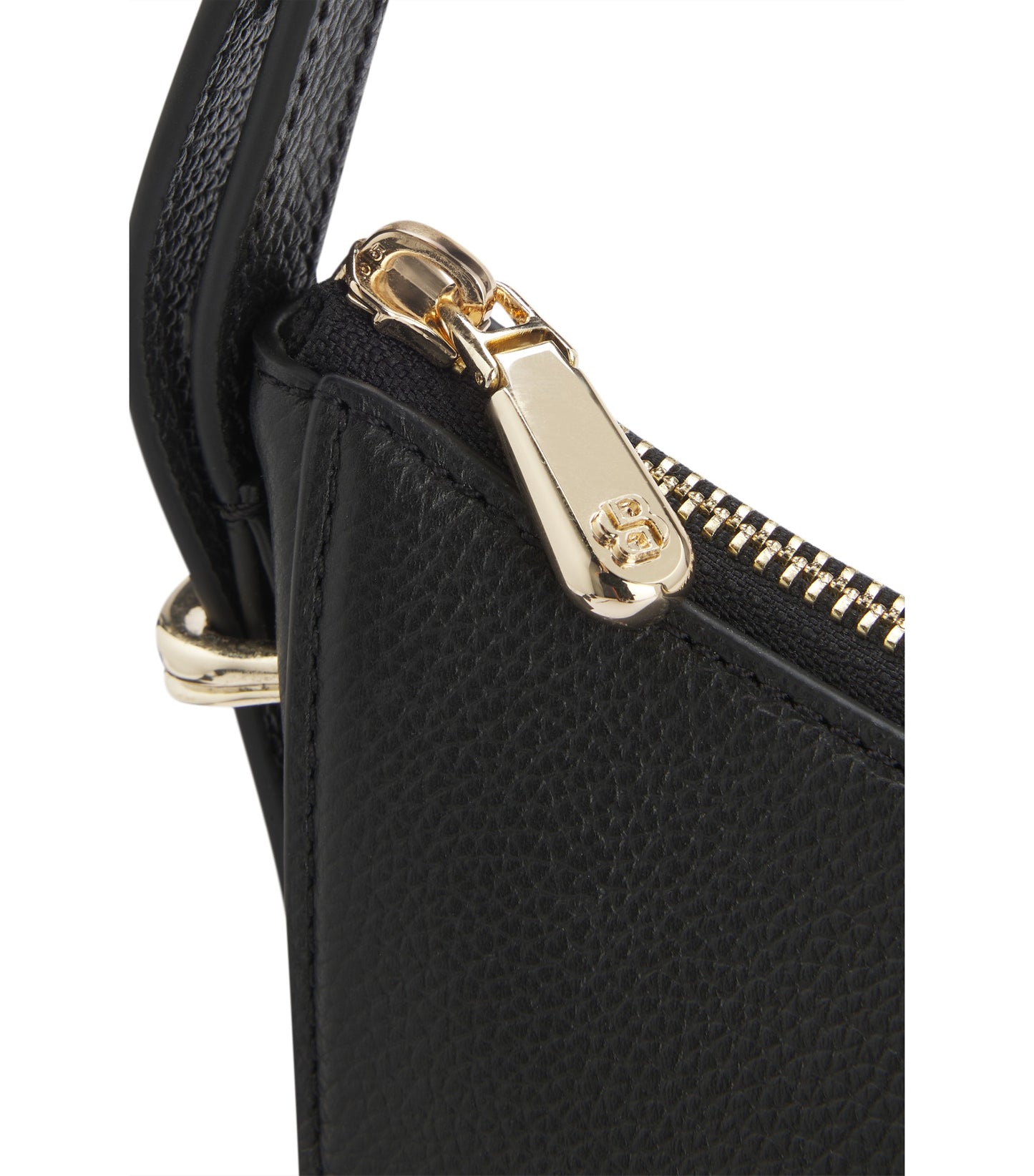 Leather shoulder bag with Double B monogram
