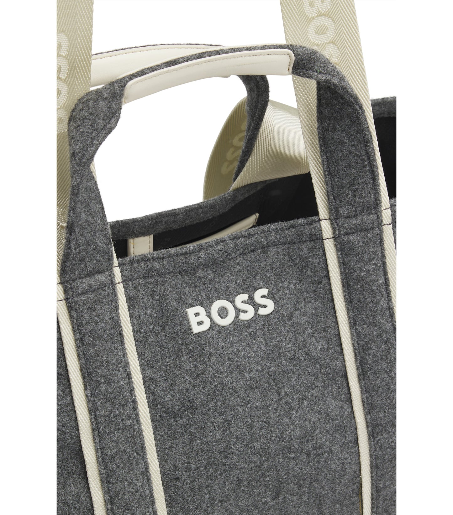 Fabric tote bag with contrast logo