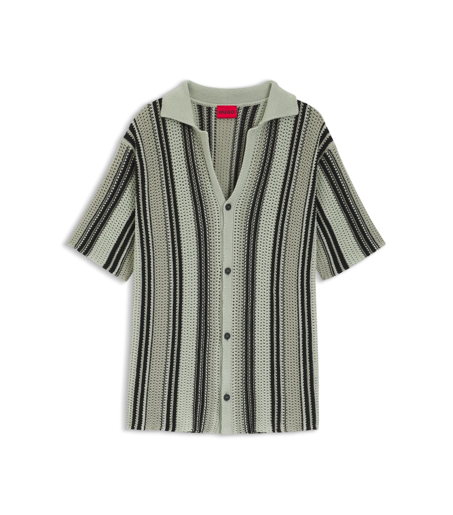 Relaxed-fit shirt in open-knit cotton