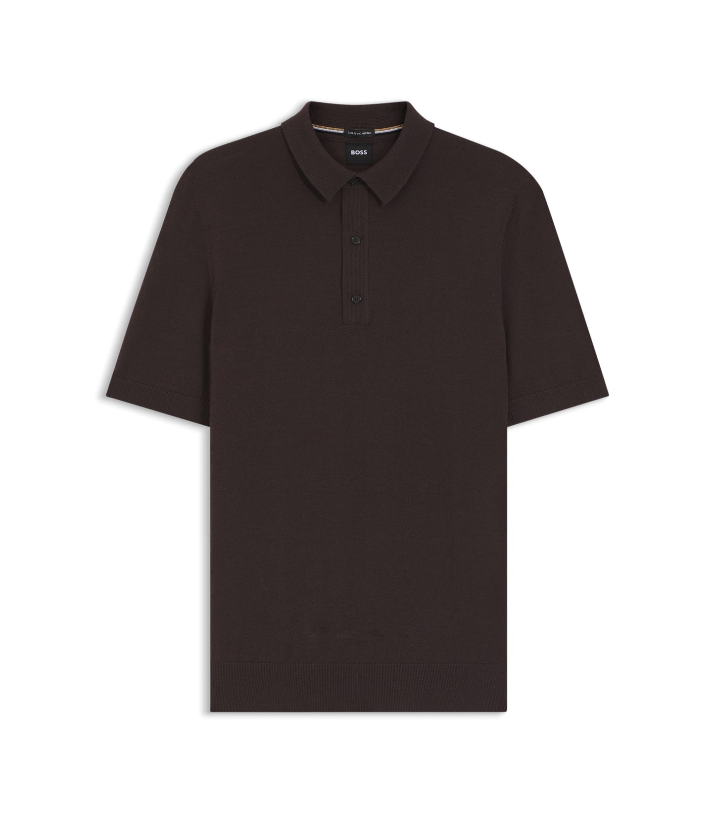 Knit polo in virgin wool