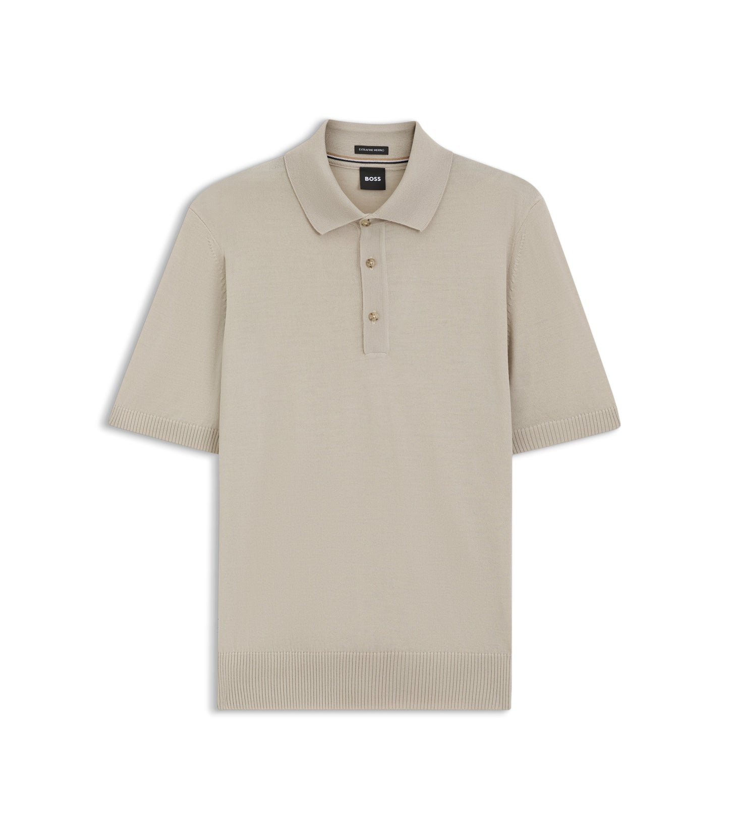 Knit polo in virgin wool