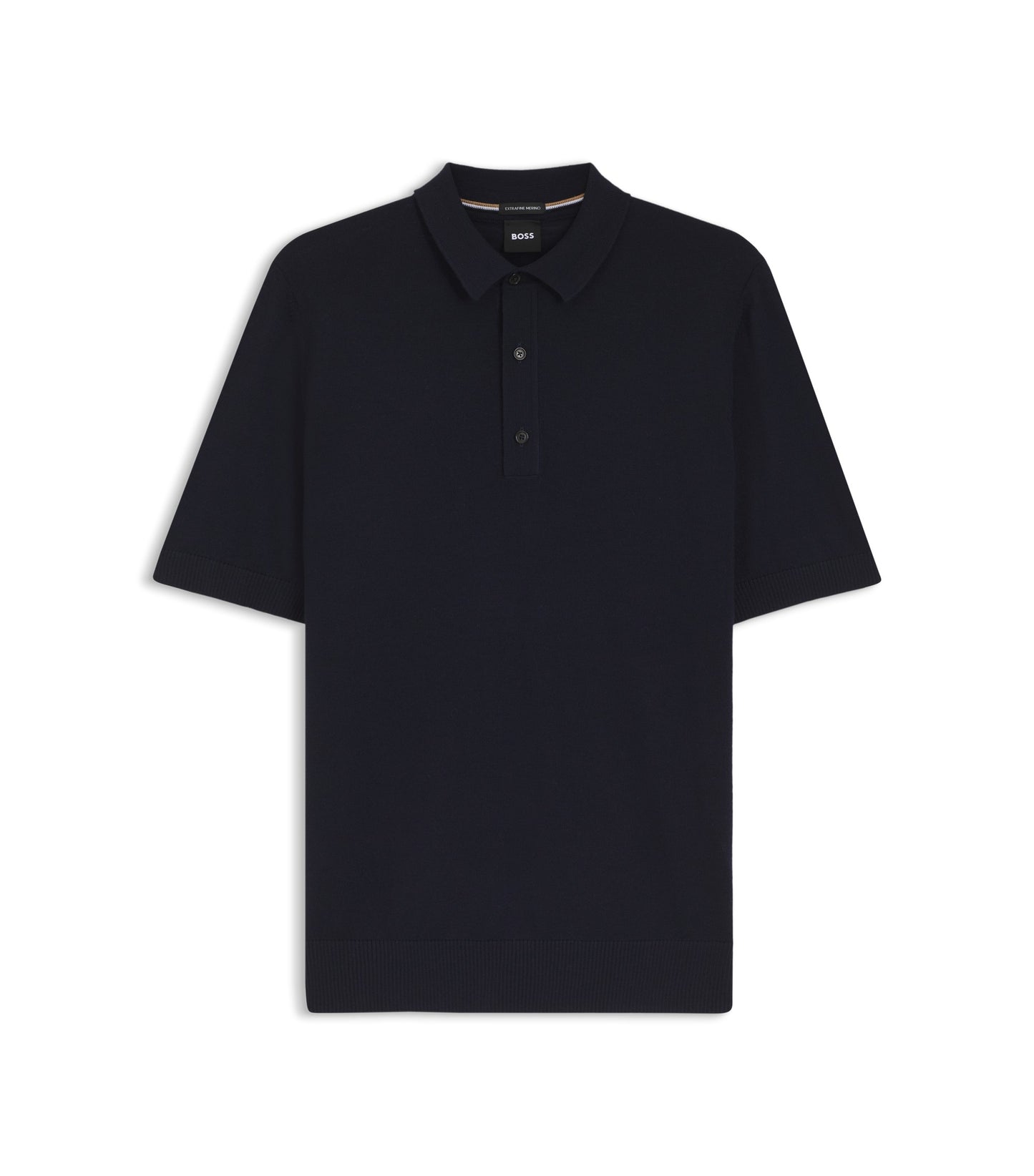 Knit polo in virgin wool