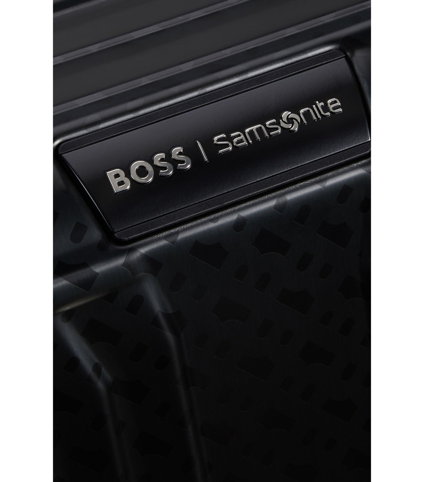 BOSS | Samsonite anodised-aluminium check-in suitcase with monograms
