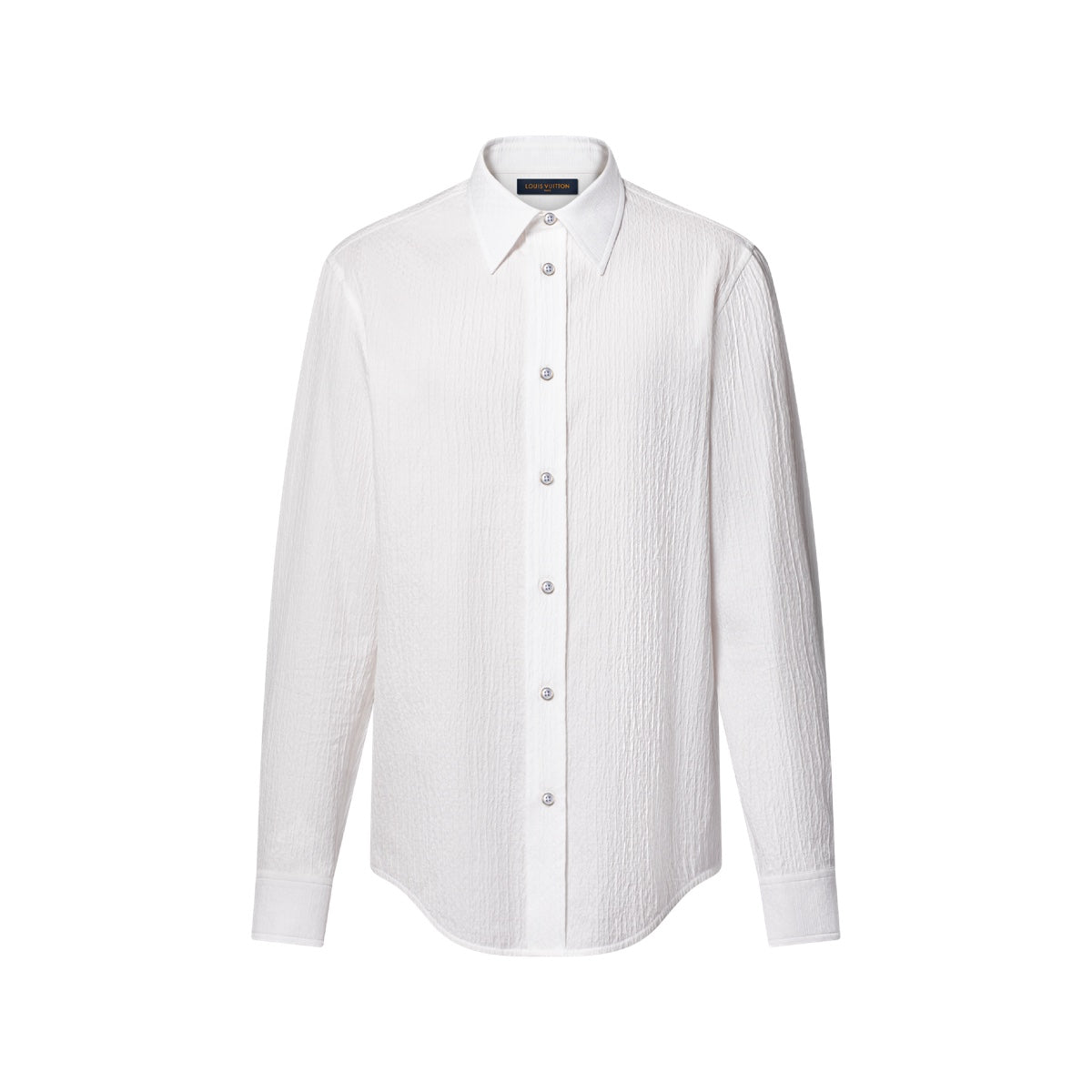 Monogram Jacquard Long-Sleeved Cotton Shirt