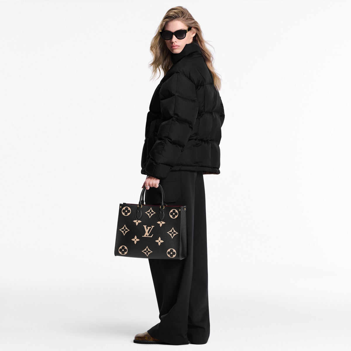 Monogram Accent Pillow Puffer Jacket