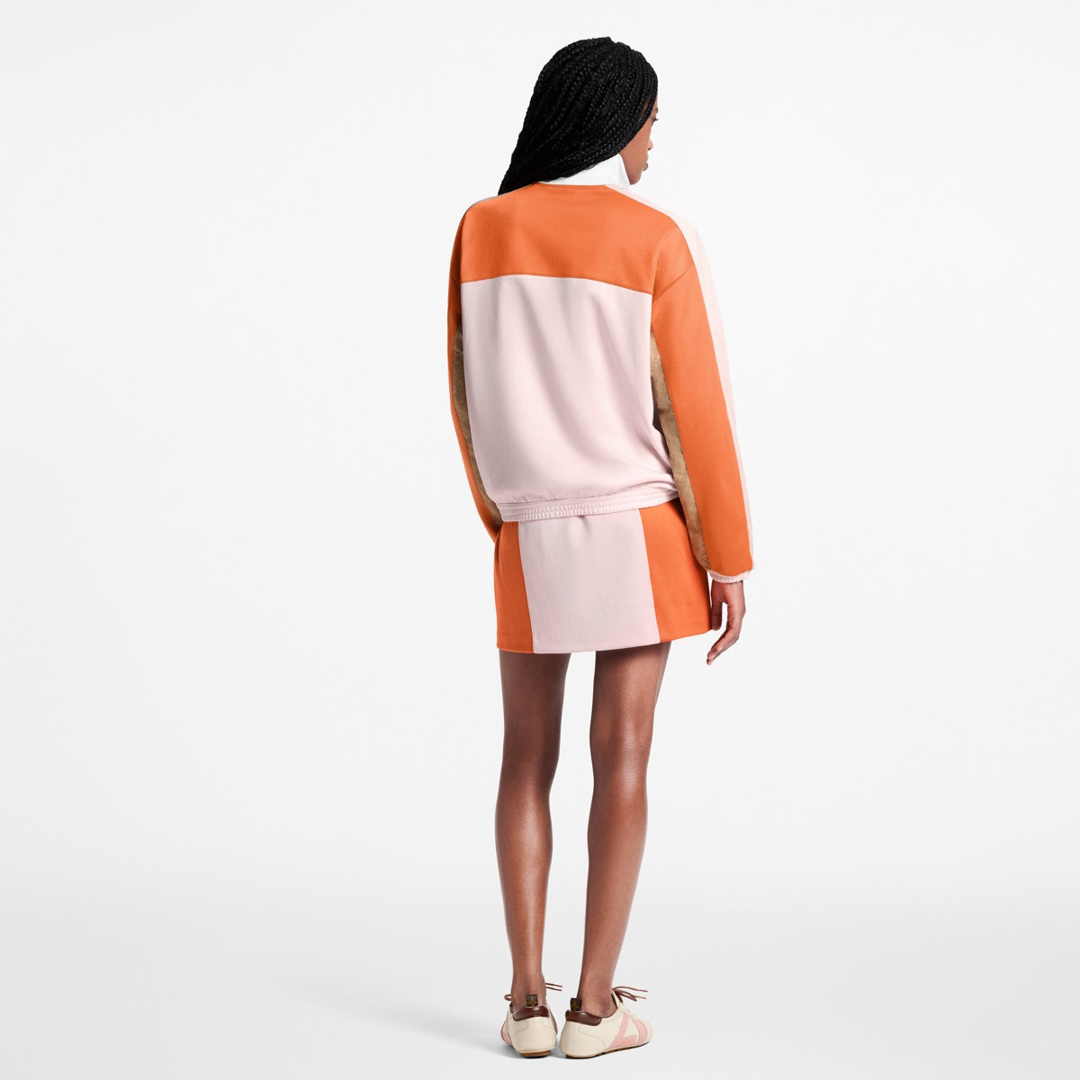 Colour-Blocked Zip-Up Jacket
