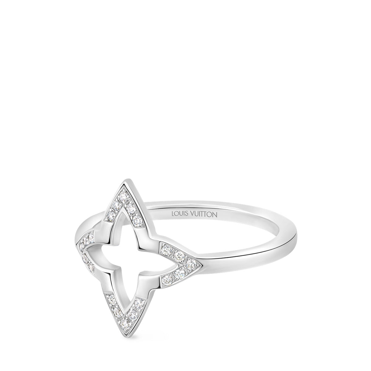Ombre Blossom Ring, White Gold And Diamonds