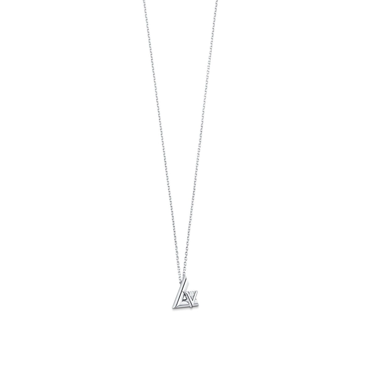 LV Volt One Small Pendant, White Gold And Diamond