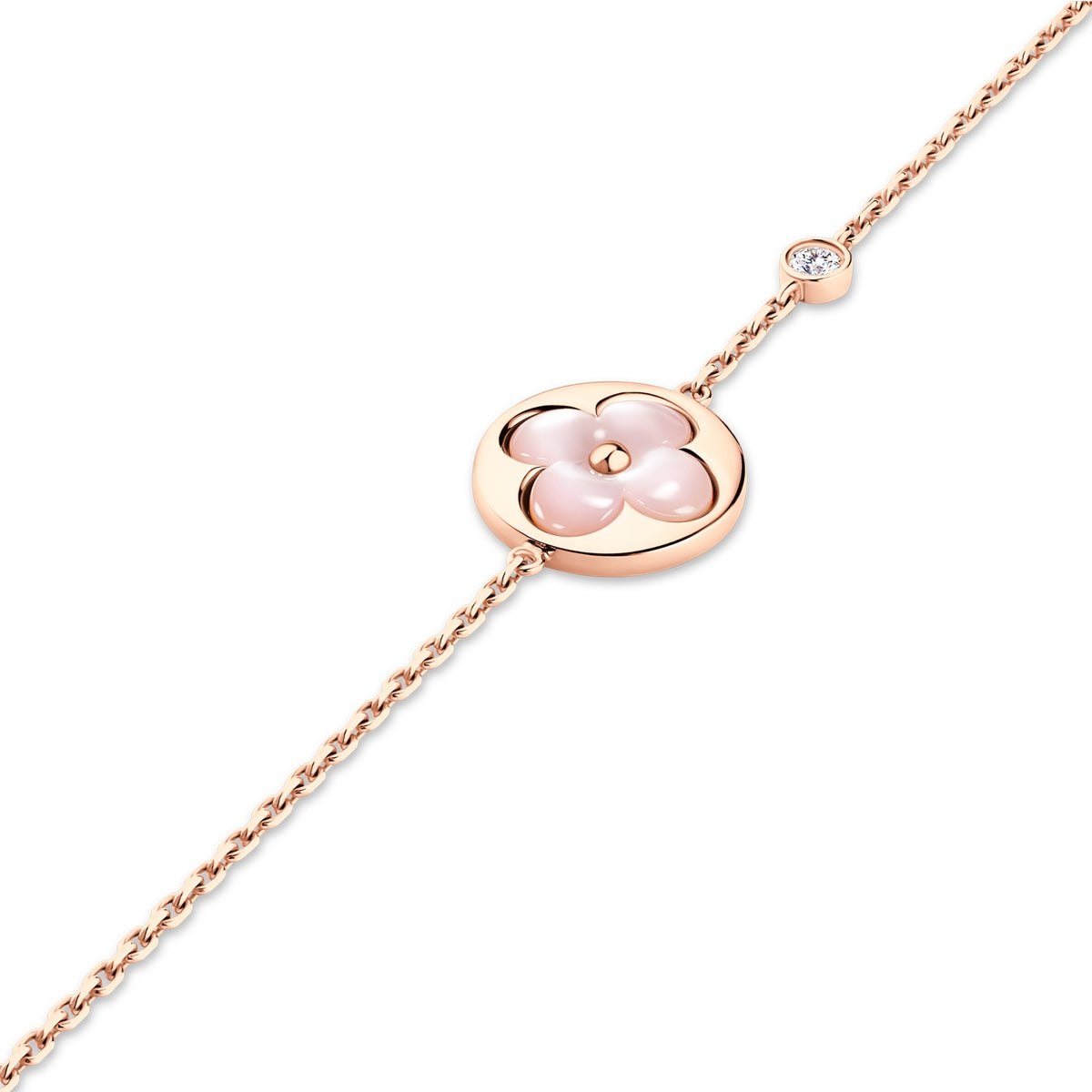 Color Blossom BB Sun Bracelet, Pink Gold, Pink Mother-Of-Pearl and Diamond