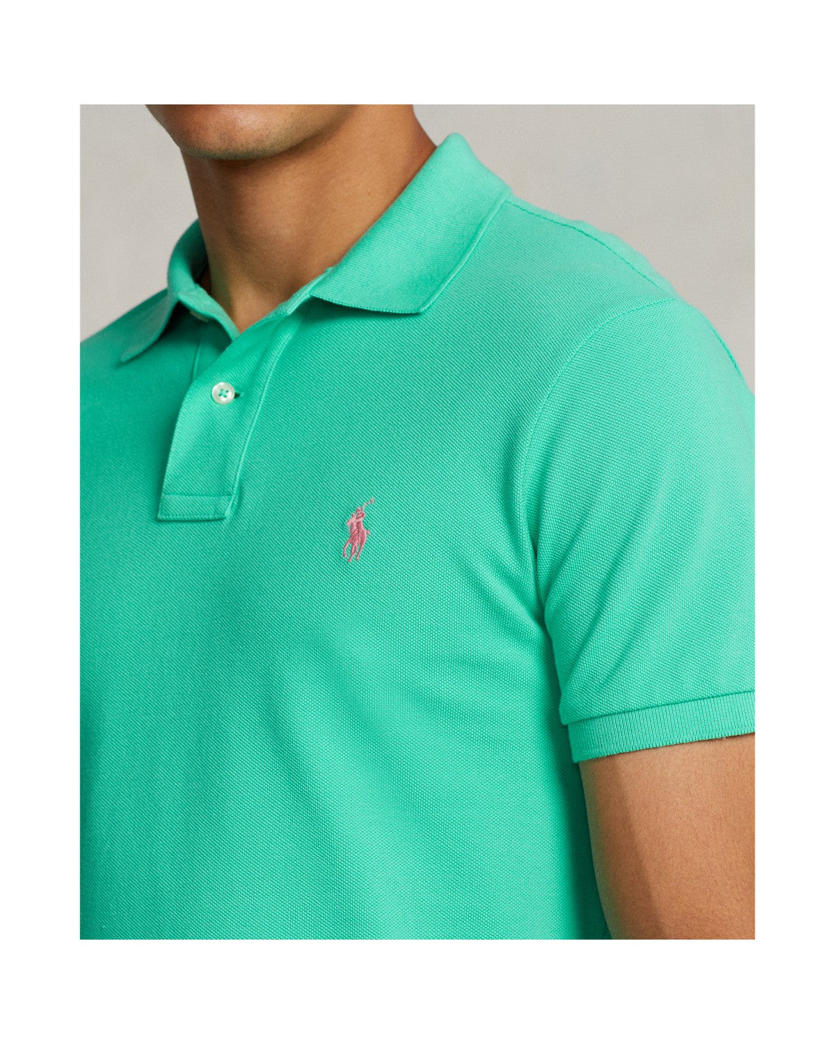 Slim Fit Mesh Polo Shirt